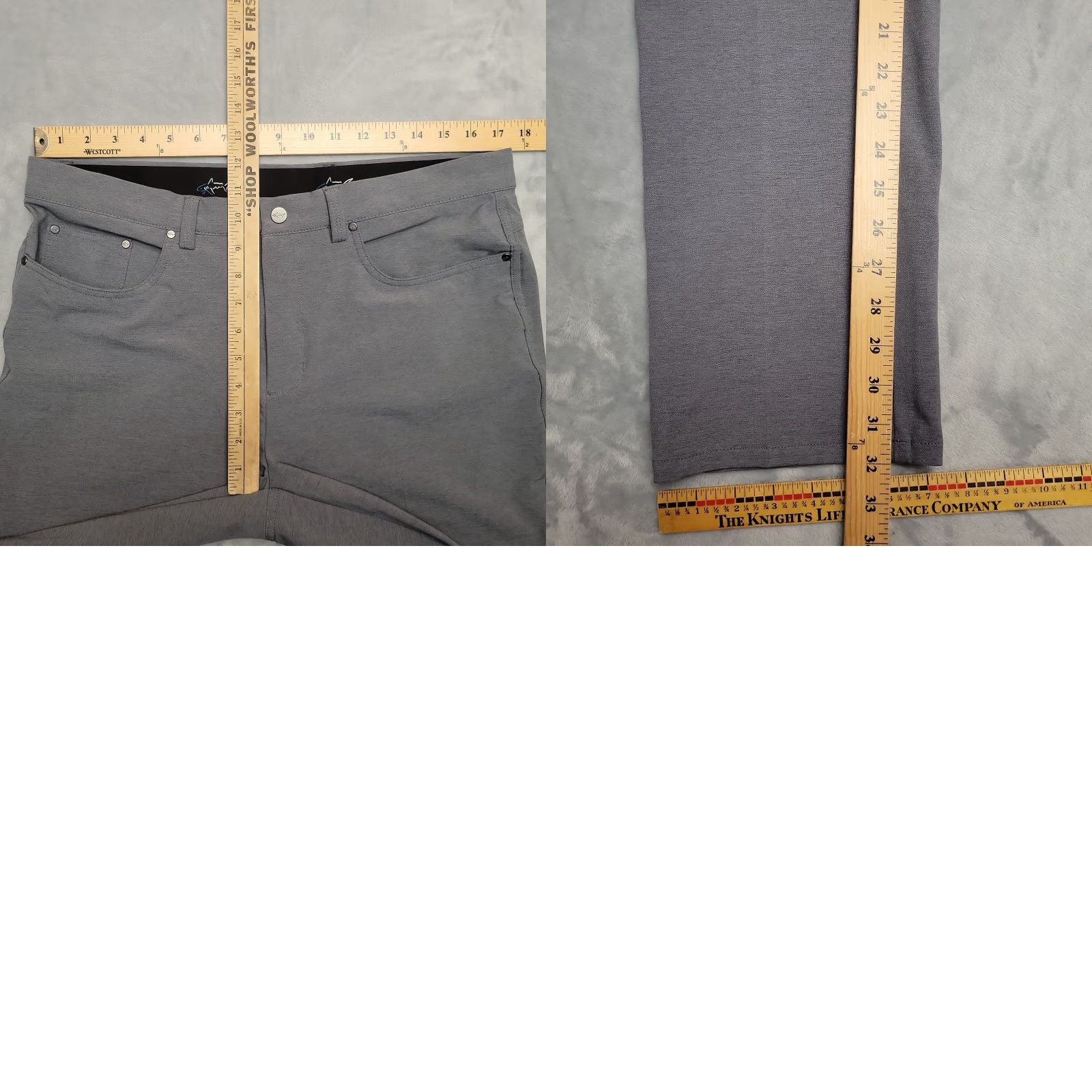 Vintage Greg Norman Pants Men 34x32 Gray Stretch Golf Performance Lightweight Modern Fit Size US 34 / EU 50 - 8 Thumbnail