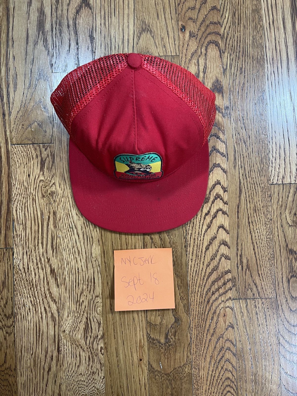 Supreme Supreme King Alpha Queen Omega Trucker Hat Cap Red Size ONE SIZE - 2 Thumbnail