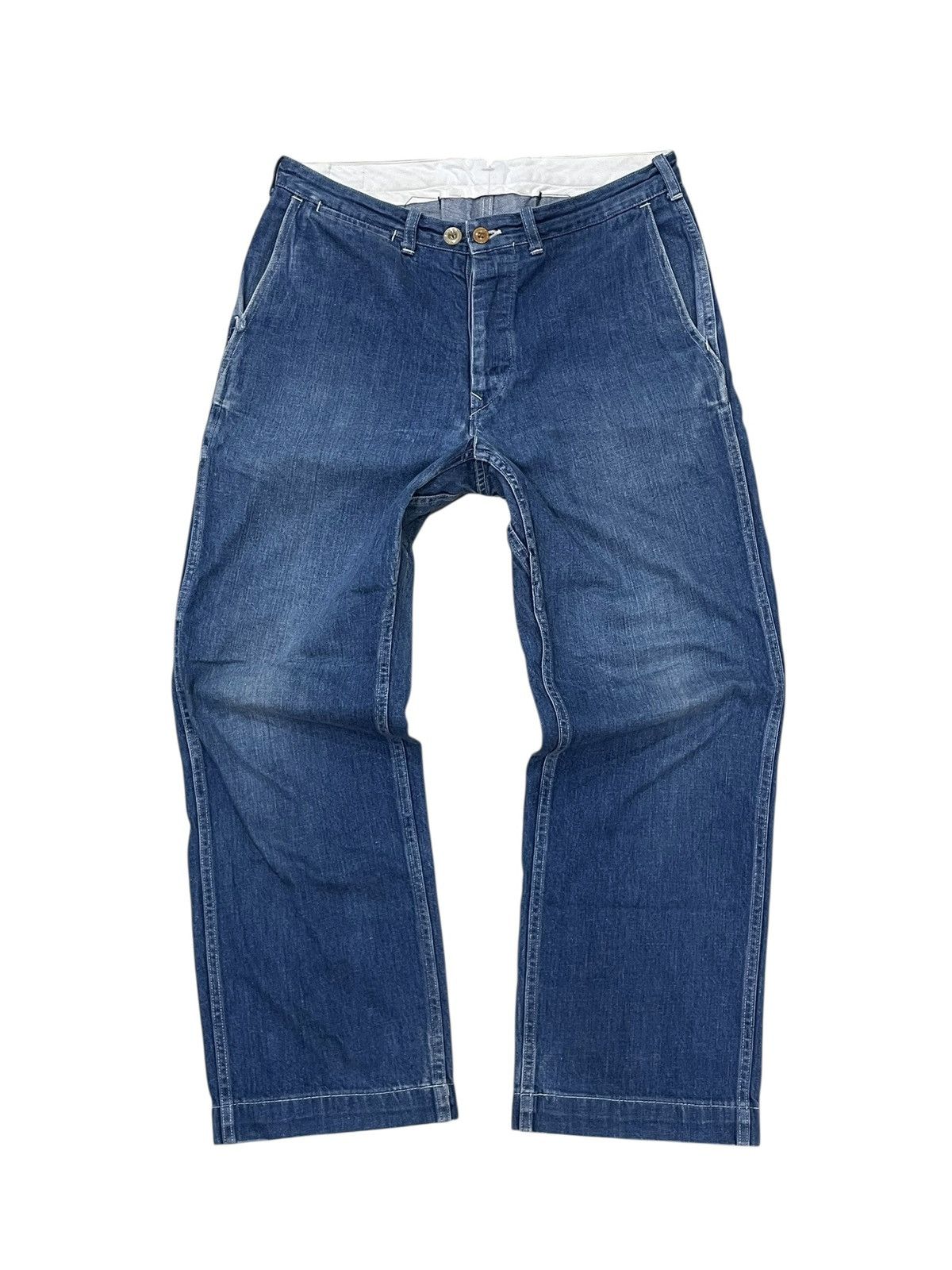 *A VONTADE *A Vontade Buckle Backs Denim Work Pants Kapital Style Size US 32 / EU 48 - 4 Thumbnail