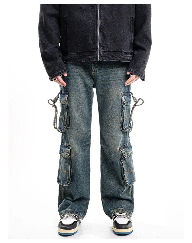 Japanese Brand × Jean Blue Cargo Denim Jeans Size US 32 / EU 48 - 5 Thumbnail