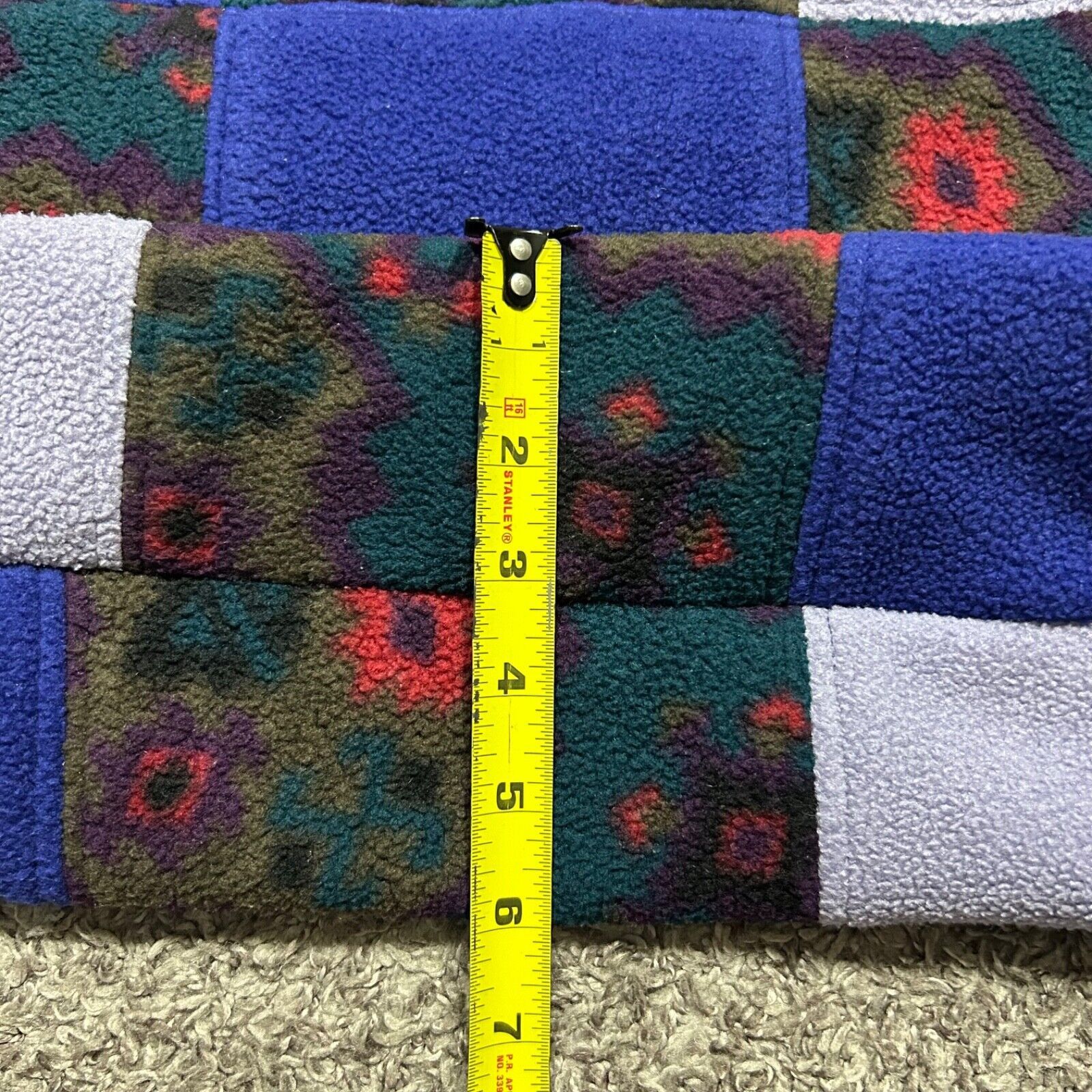 Handmade × Vintage Handmade Bag Patchwork Fleece Shoulder Bag Double Handle Size ONE SIZE - 9 Thumbnail