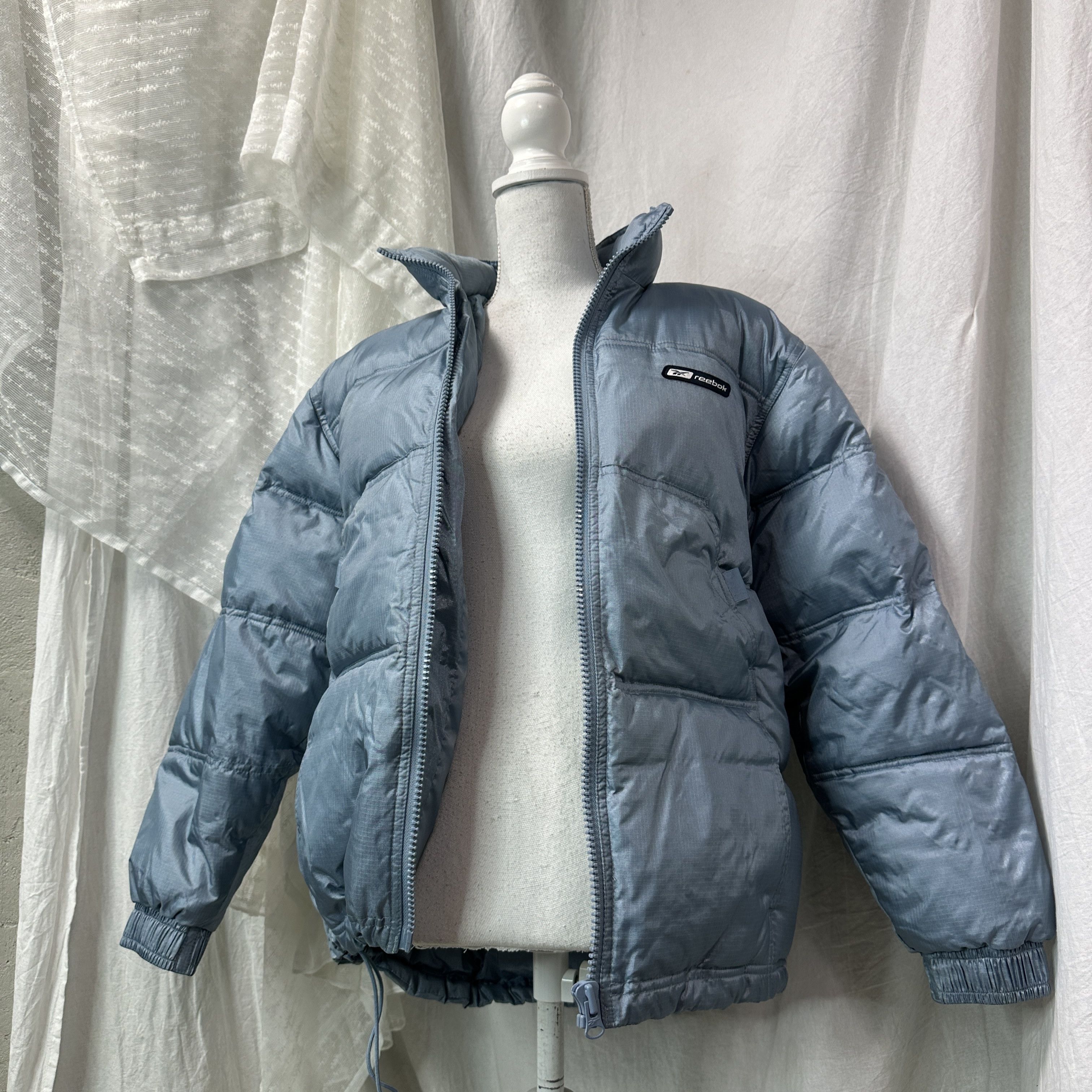 Reebok Vintage Reebok Puffer Babyblue Down Jacket Y2K Size XS / US 0-2 / IT 36-38 - 7 Thumbnail