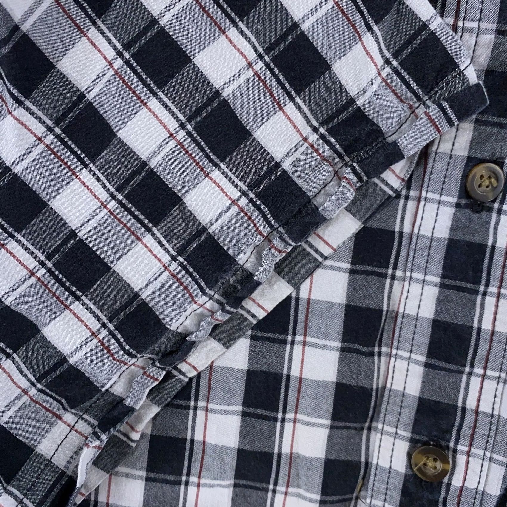 Carhartt Carhartt Shirt Mens XL Black Plaid Button-Up Short Sleeve Relaxed Fit Size US XL / EU 56 / 4 - 3 Thumbnail
