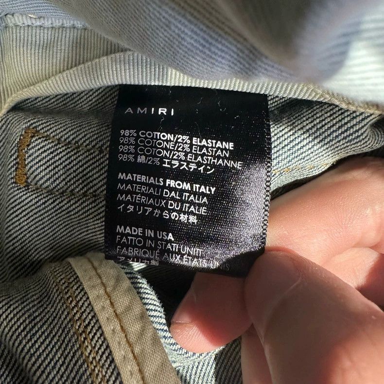 Amiri Vintage Multi-Element Badge Washed Destroyed Jeans