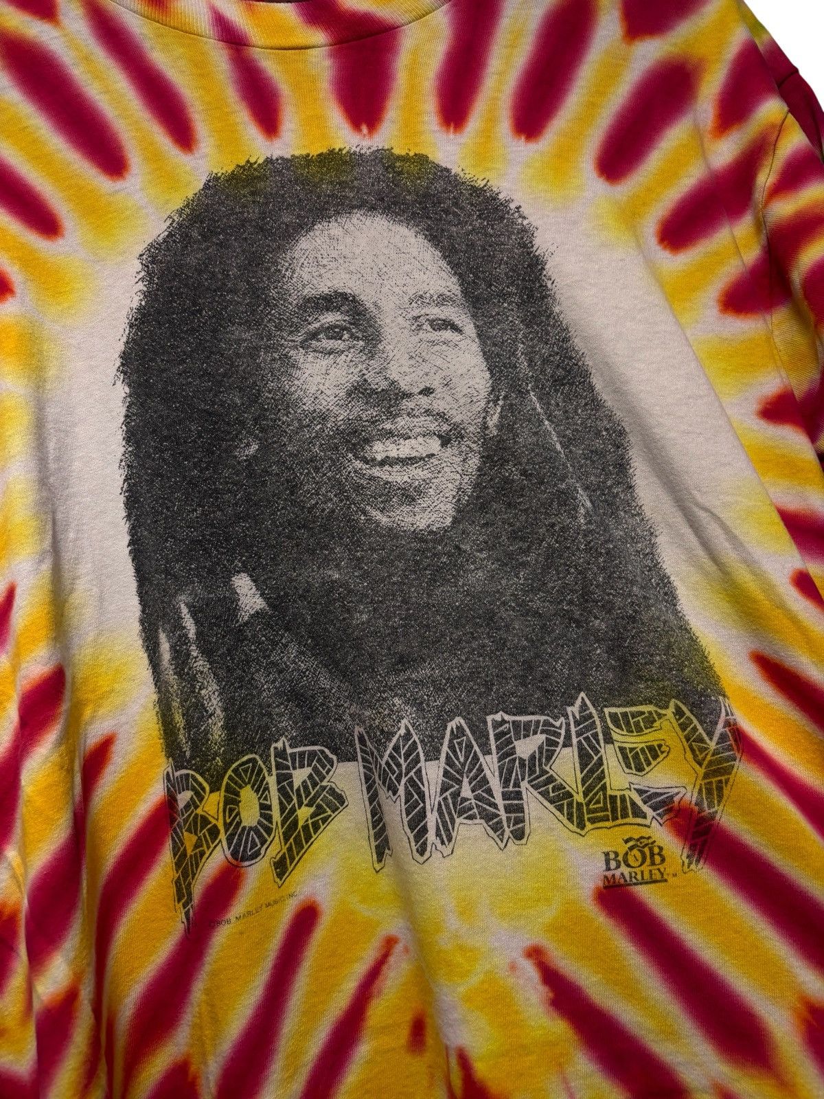 Fruit Of The Loom Vintage 1990 Bob Marley Tie Dye Tuff Gong Rap Size US L / EU 52-54 / 3 - 2 Thumbnail