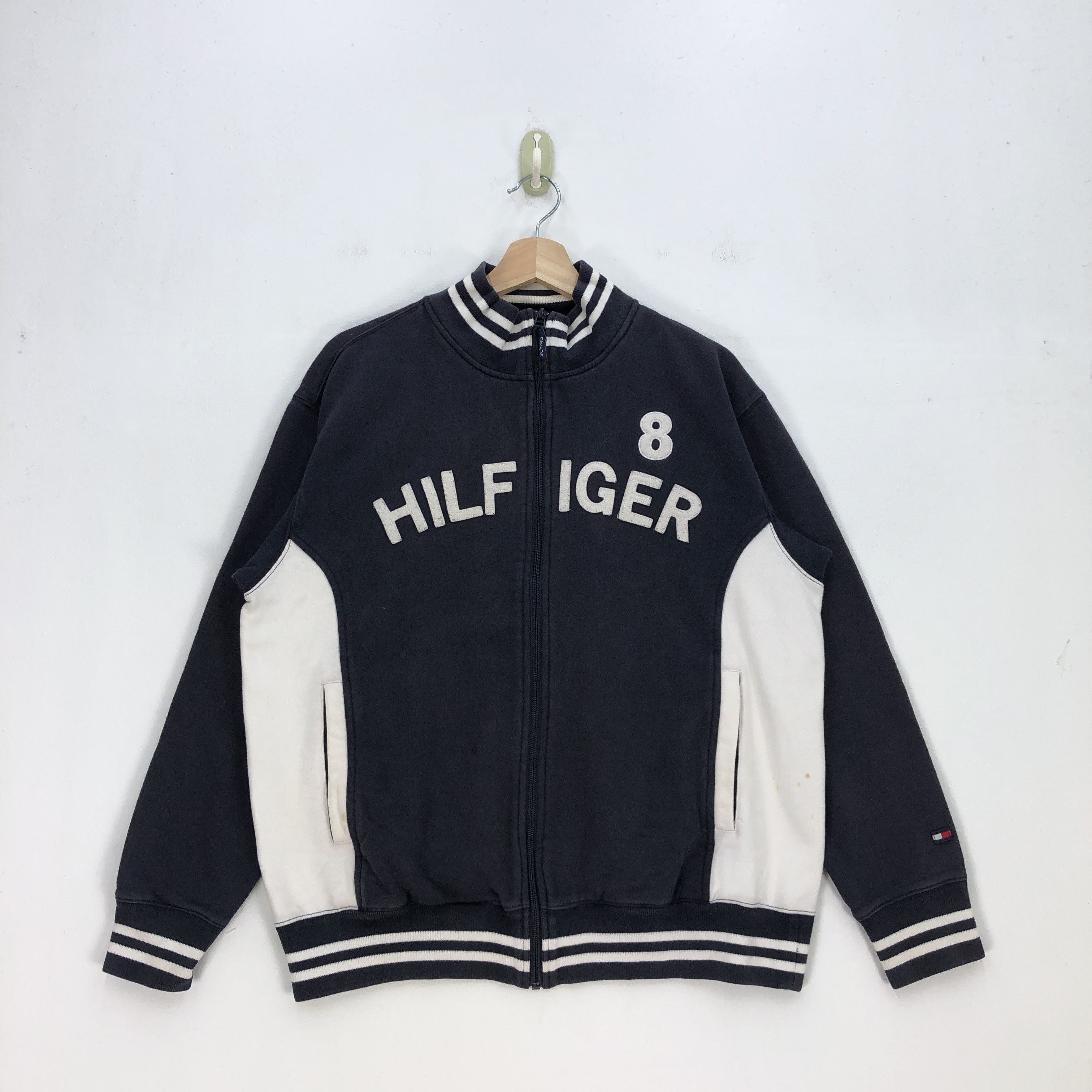 Tommy Hilfiger × Vintage 90s Tommy Hilfiger Sweater Tommy Hilfiger Zipper Sweatshirt Size US M / EU 48-50 / 2 - 1 Thumbnail