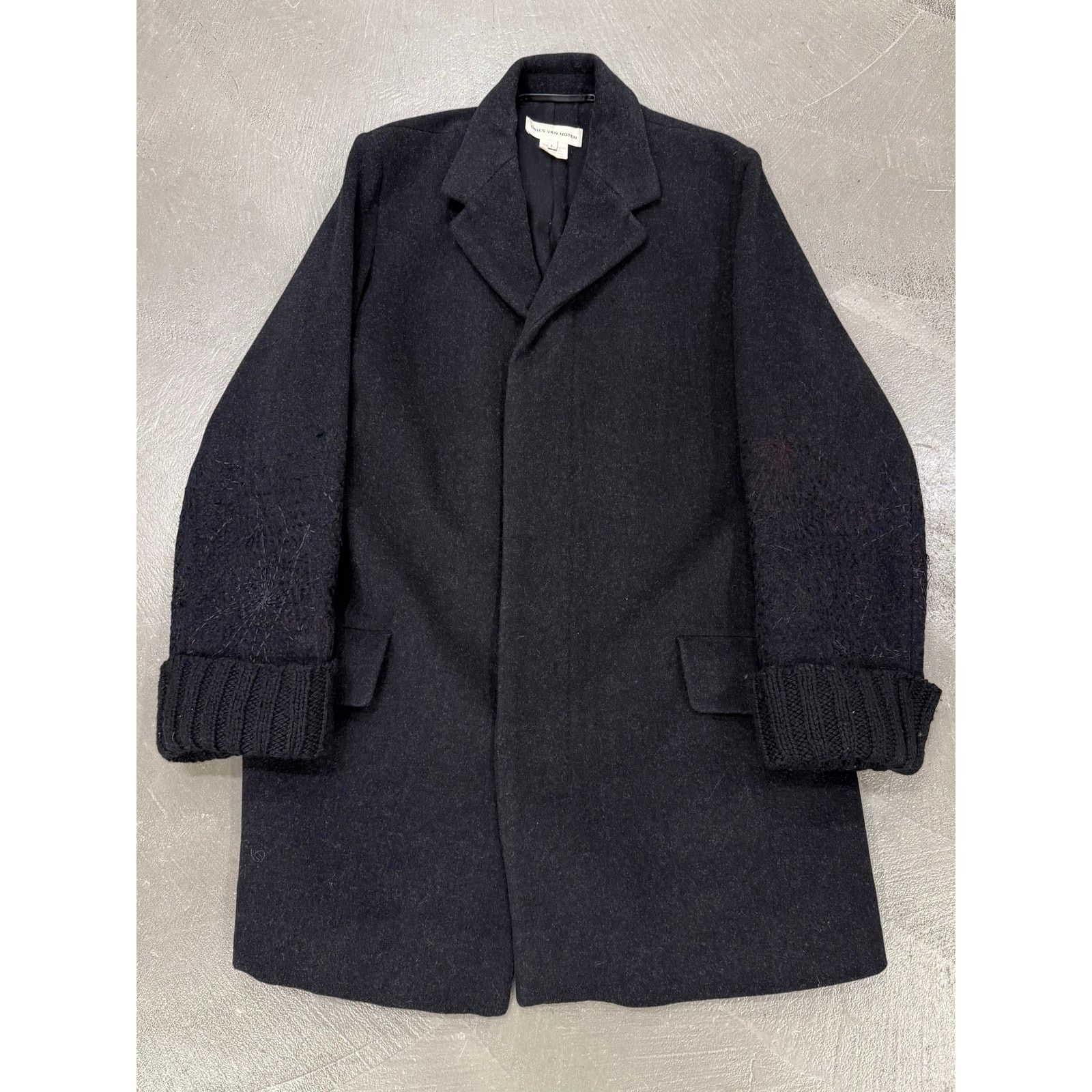 Dries Van Noten 1990s Dries Van Noten Embroidered wool coat Size L / US 10 / IT 46 - 1 Thumbnail