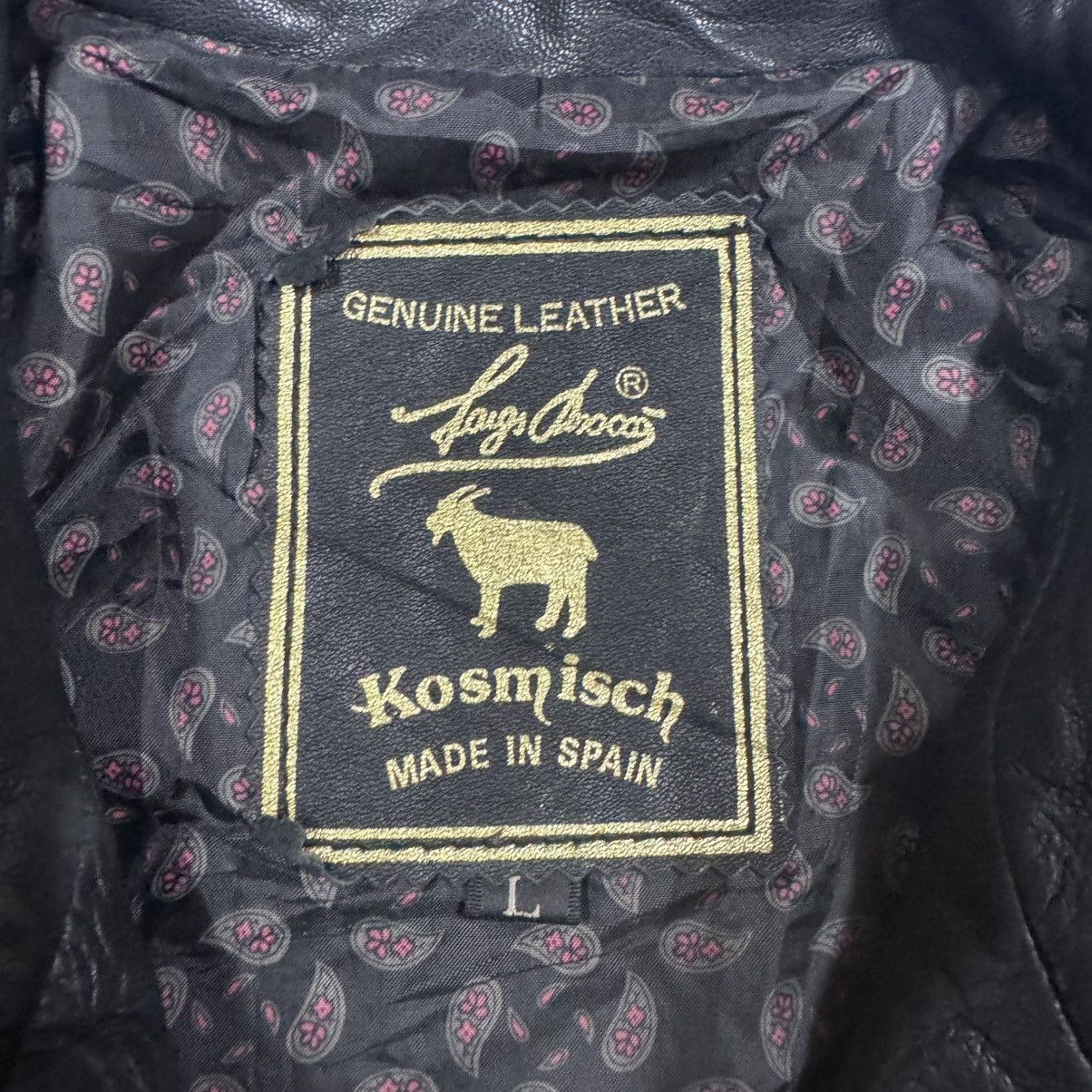 Kadoya Vtg🔥Kosmick Ridding Leather Jacket Made In Spain Size L Size US L / EU 52-54 / 3 - 16 Thumbnail