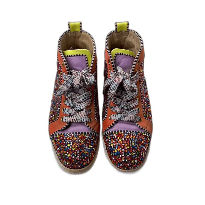 Christian Louboutin Christian Louboutin Colorful High-Top Sneakers Size US 5 / IT 35 - 1 Thumbnail
