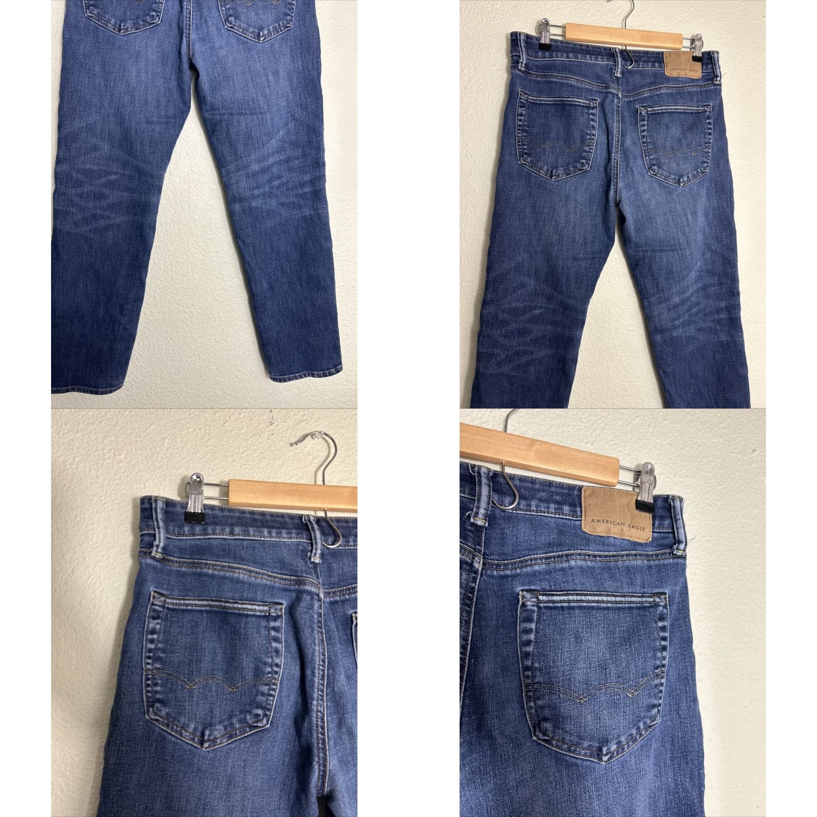 American Eagle Outfitters American Eagle Jeans Men's 30 x 27.5 Airflex + Athletic Fit Blue Straight Jeans Men Size US 30 / EU 46 - 8 Thumbnail