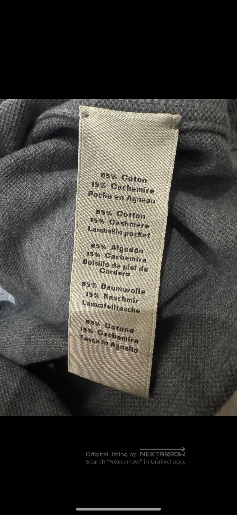 Hermes Hermes Unisex Premium Short Sleeve, 15% Cashmere, Leather Size US M / EU 48-50 / 2 - 4 Thumbnail