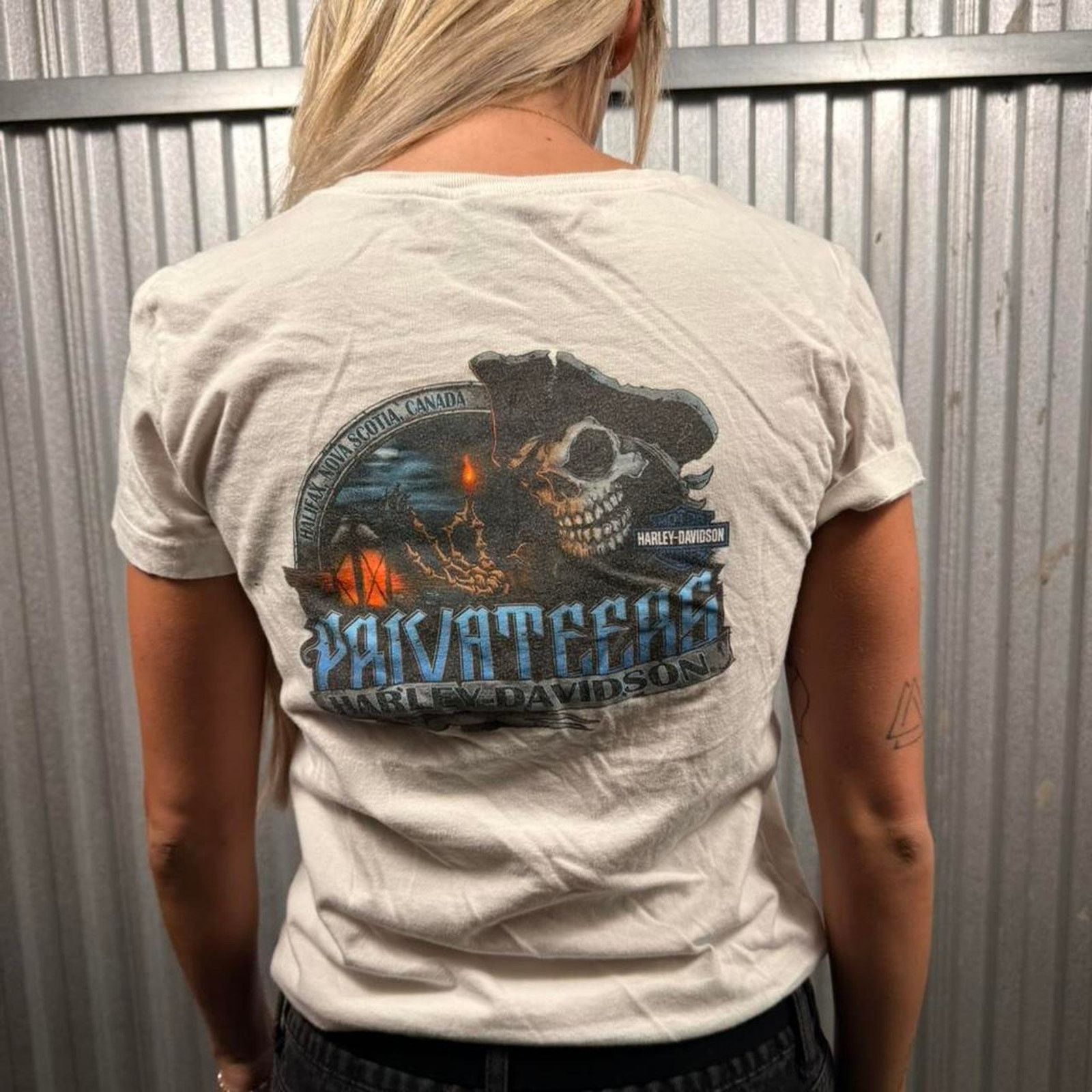 Harley Davidson Harley davidson white v neck Tee Shirt Size S / US 4 / IT 40 - 4 Thumbnail
