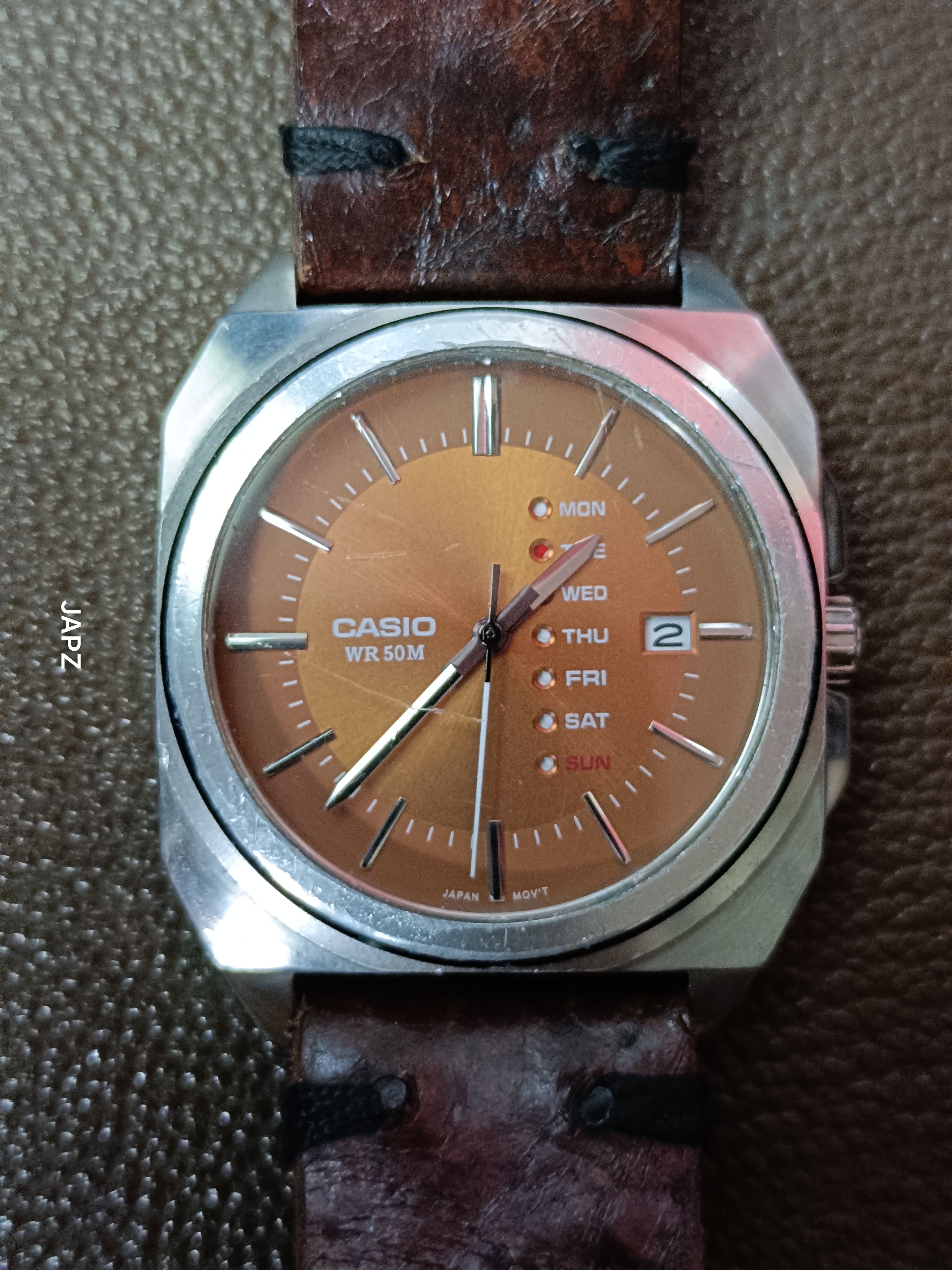 Casio Rare Casio mtf 117 champange dial watch Size ONE SIZE - 1 Thumbnail
