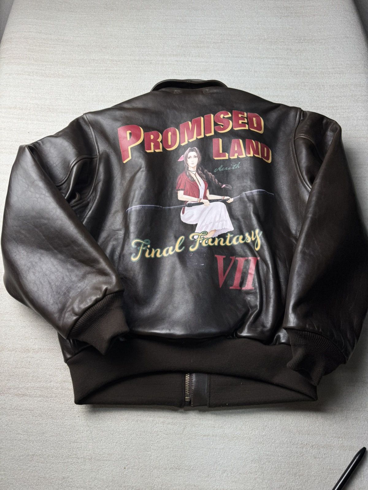 Avirex Avirex final fantasy VII A-2 leather flight jacket size 42 Size US L / EU 52-54 / 3 - 1 Thumbnail