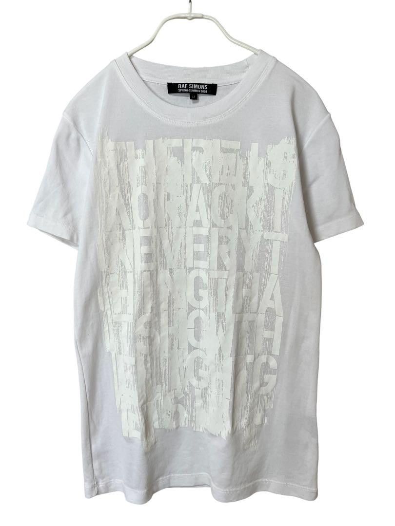 image of Raf Simons Ss09 Typography Tee in White, Men's (Size Small)