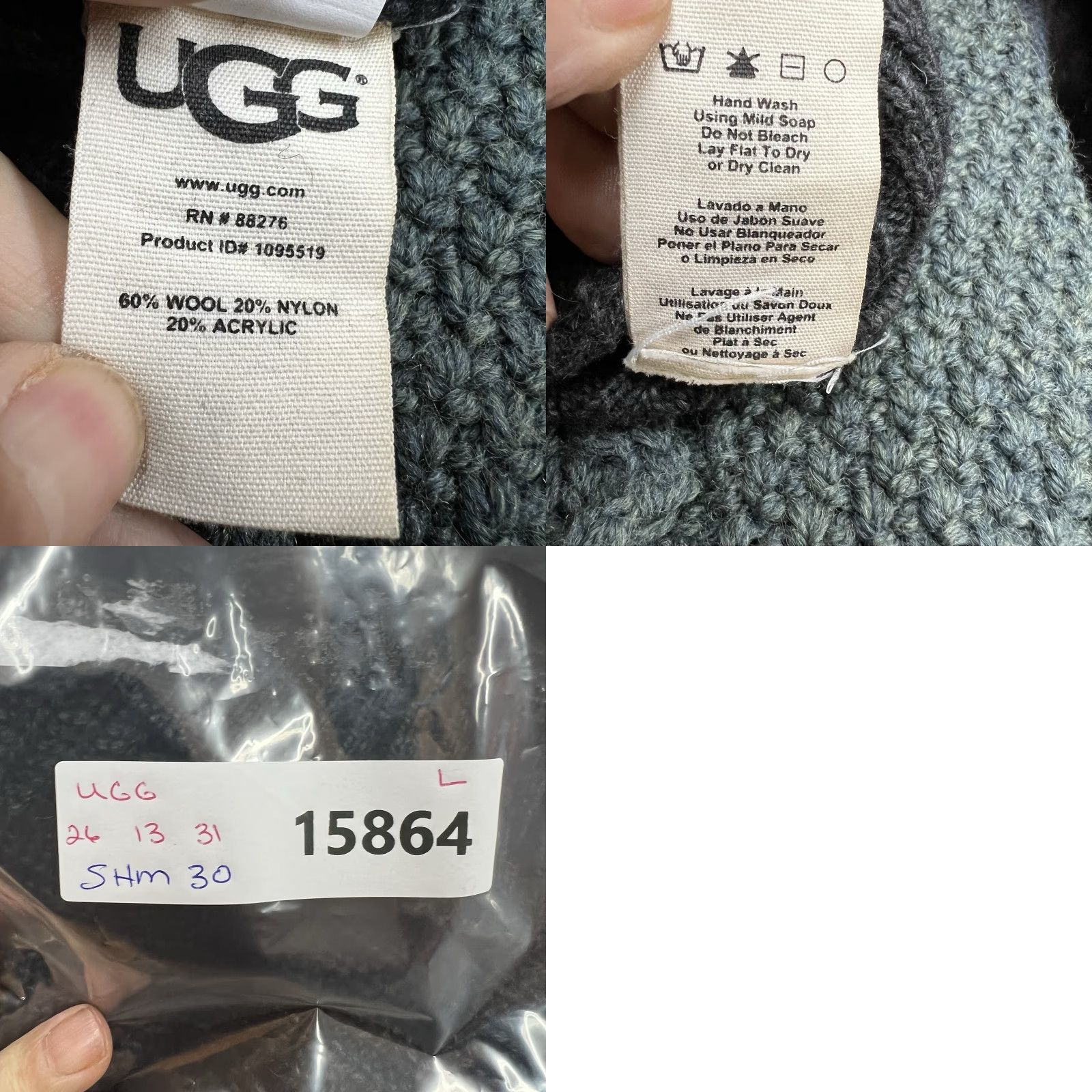 Ugg UGG Turyle-Neck Poncho Pullover Wool Blend Sweater Women’s Size L Grey Size L / US 10 / IT 46 - 8 Thumbnail