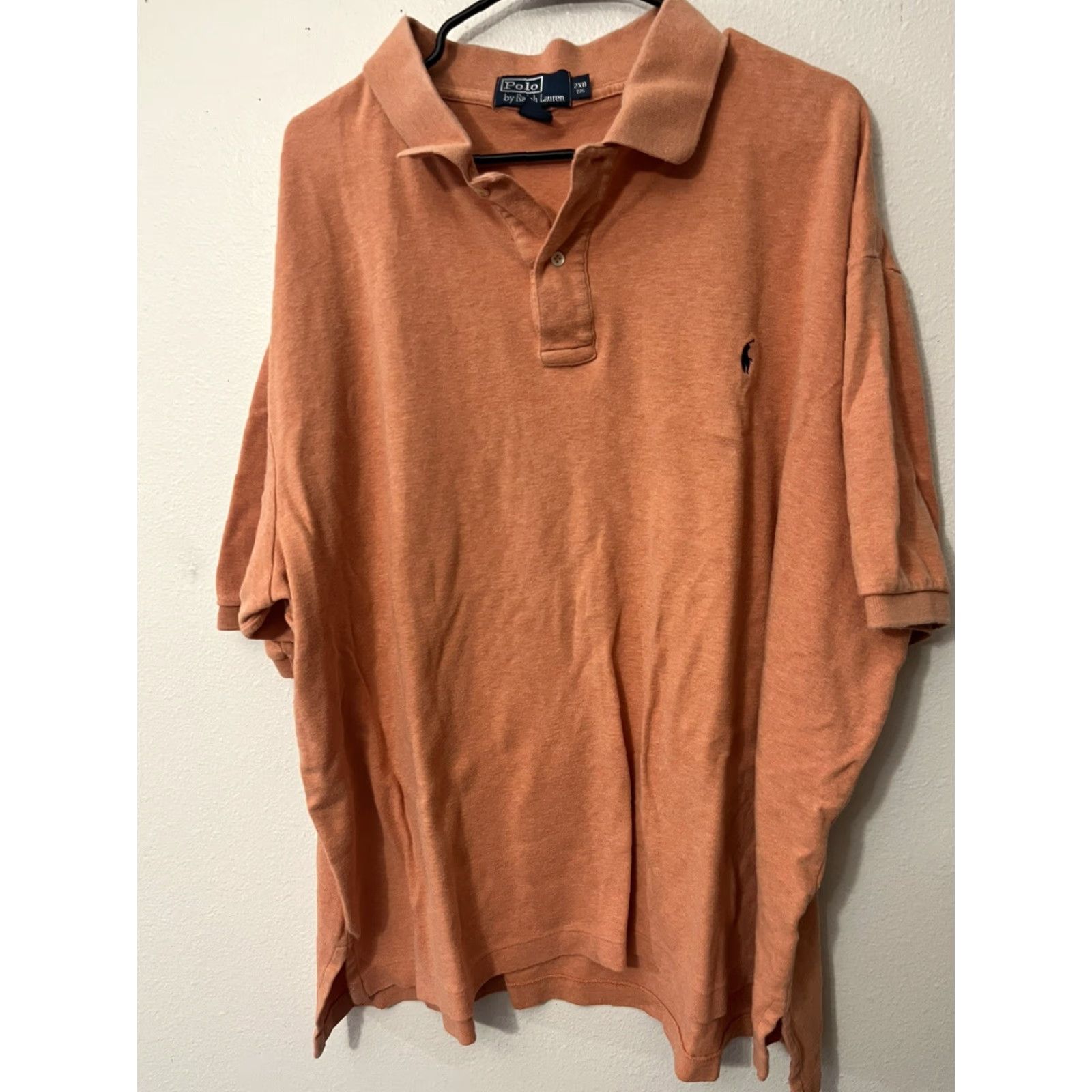 Polo Ralph Lauren Polo Ralph Lauren Shirt Men’s 2XB Big & Tall Orange Short Sleeve Button-Down Logo Embroidered Polo Size US XXL / EU 58 / 5 - 2 Thumbnail