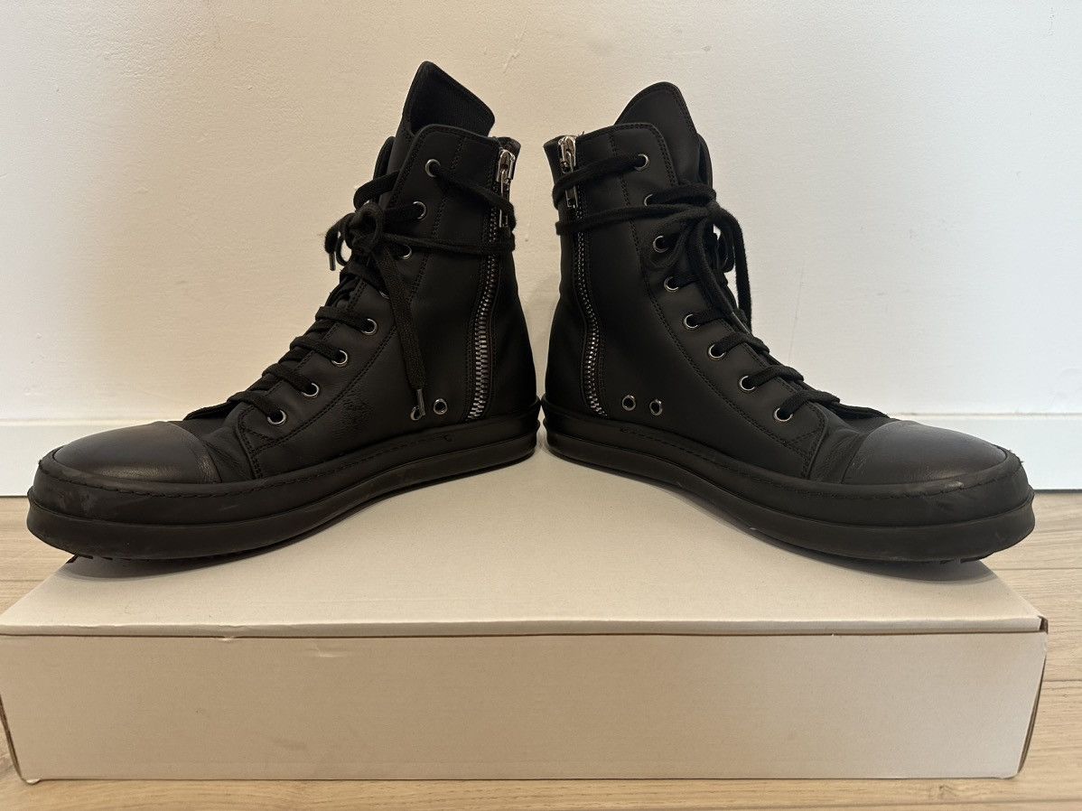 Rick Owens × Rick Owens Drkshdw BLACK RICK OWENS LEATHER