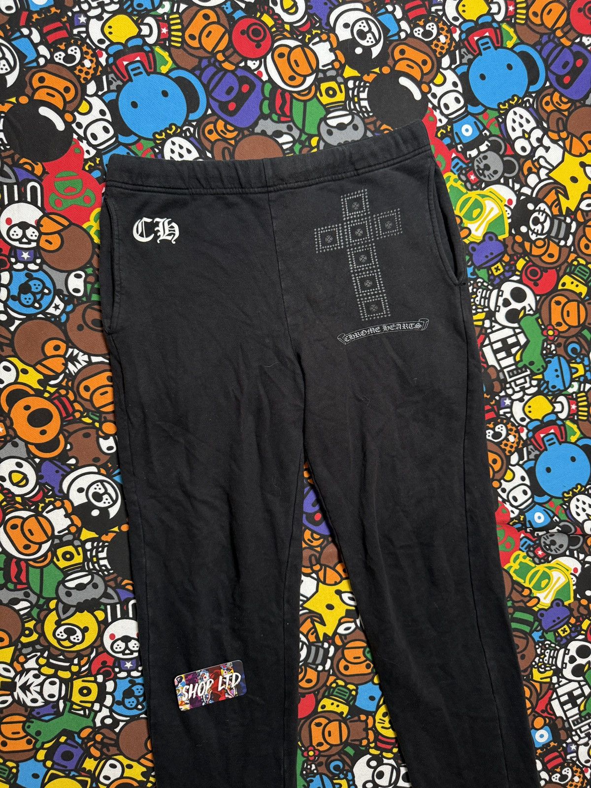 Chrome Hearts Chrome Hearts Black Cross Logo Sweatpants Size US 31 - 2 Thumbnail