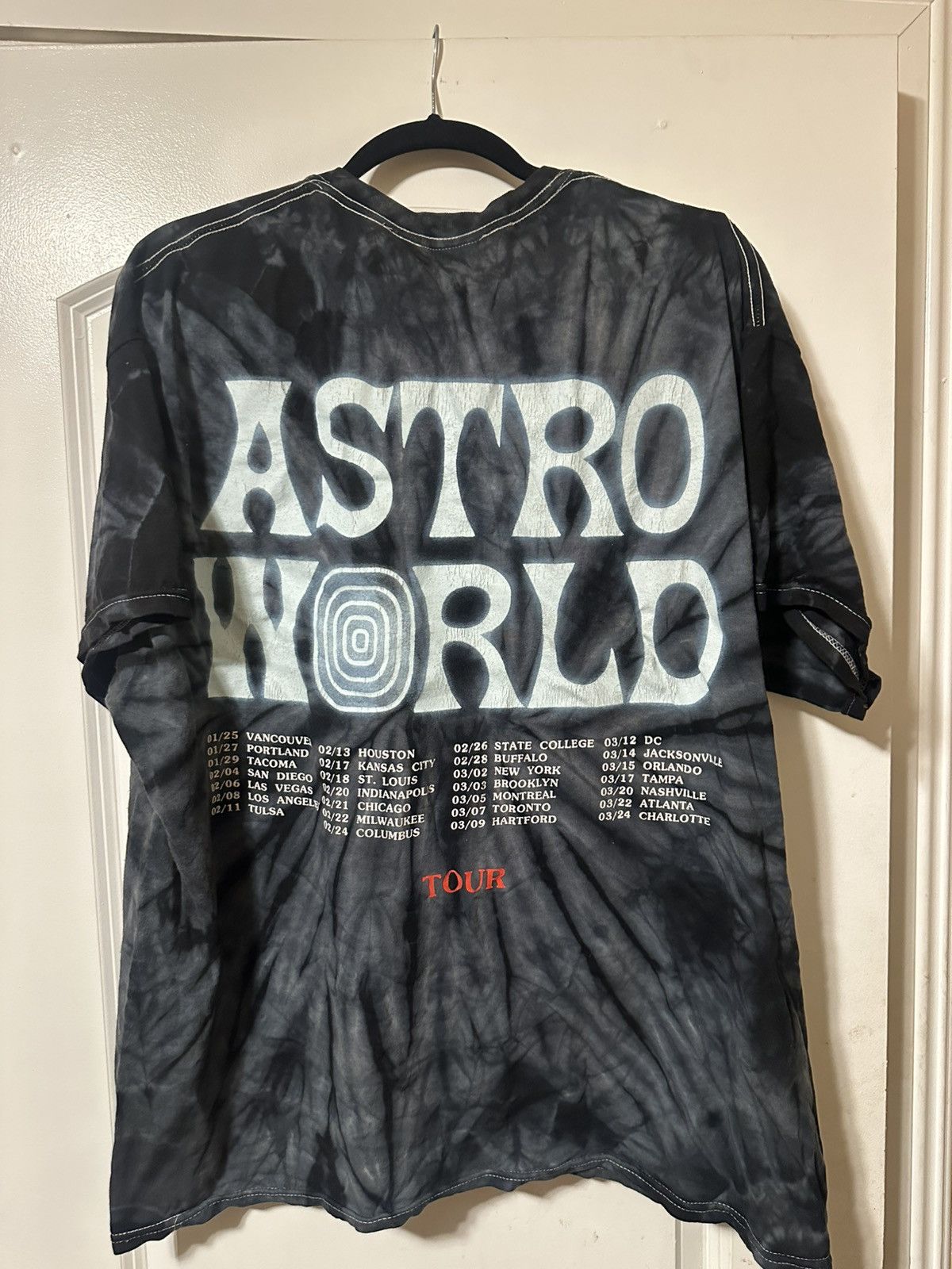 Travis Scott AstroWorld tour merch wish you were here tee shirt tie dye Size US XL / EU 56 / 4 - 2 Thumbnail
