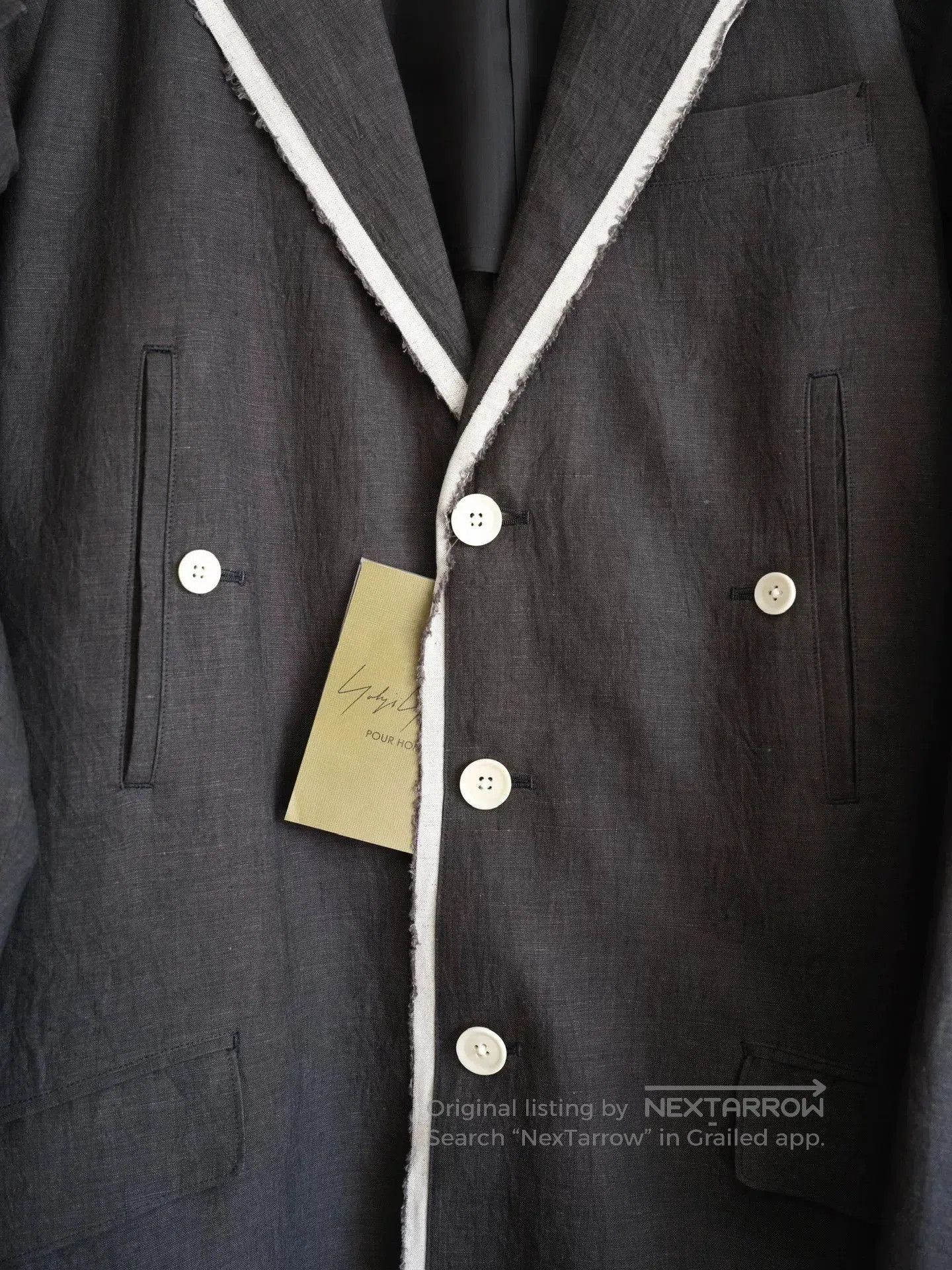 Yohji Yamamoto yohji yamamoto shoulder epaulet linen coat. Size US S / EU 44-46 / 1 - 5 Thumbnail