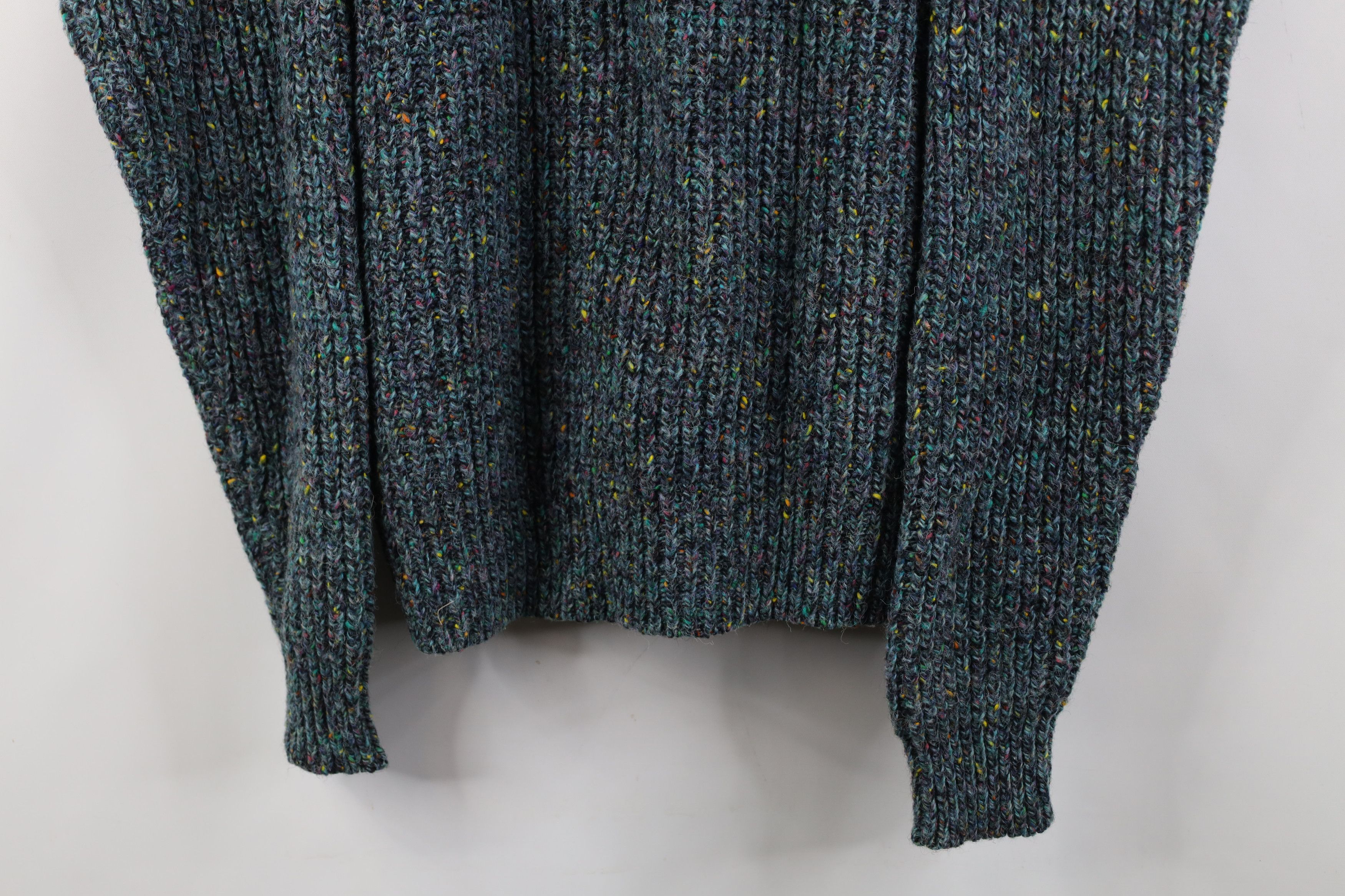 Vintage Vintage 90s Streetwear Ribbed Knit Rainbow Fleck Sweater Size US M / EU 48-50 / 2 - 3 Thumbnail