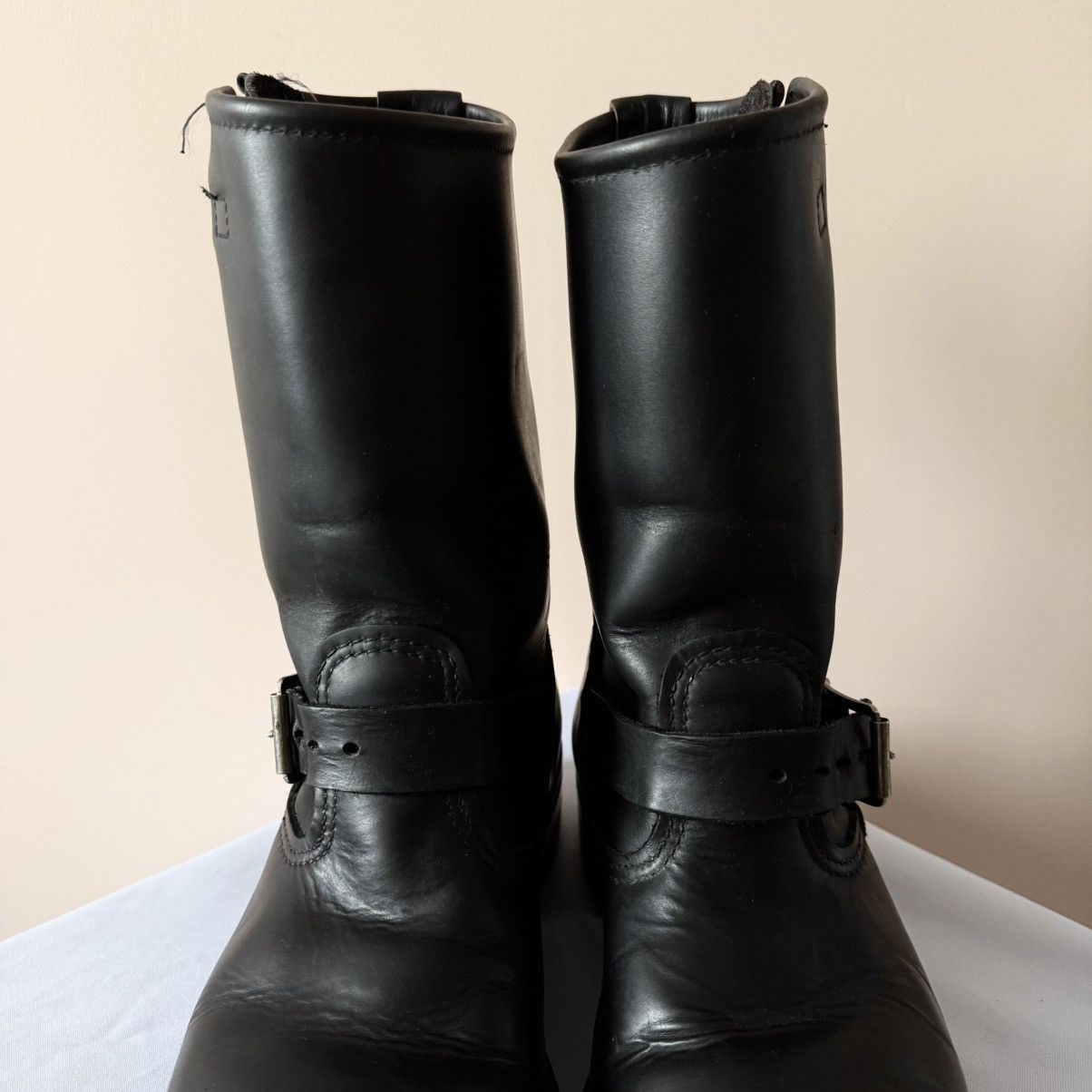 Dirk Bikkembergs Vintage 90s Engineer Made In USA Leather Boots Style Wesco Size US 7 / IT 37 - 4 Thumbnail