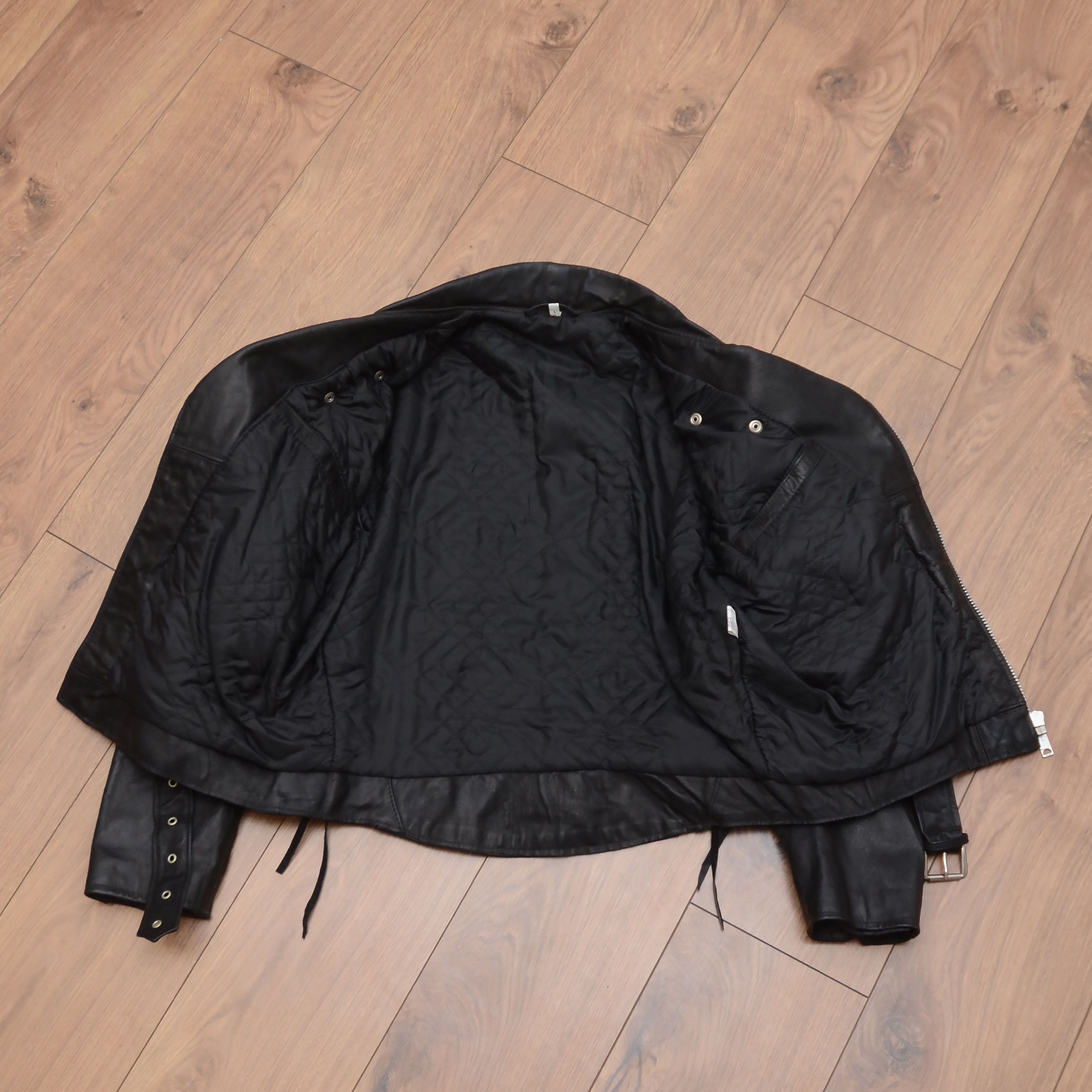 Vintage VINTAGE Made in France BLACK MOTORCYCLE LEATHER BIKER JACKET Size US M / EU 48-50 / 2 - 15 Thumbnail