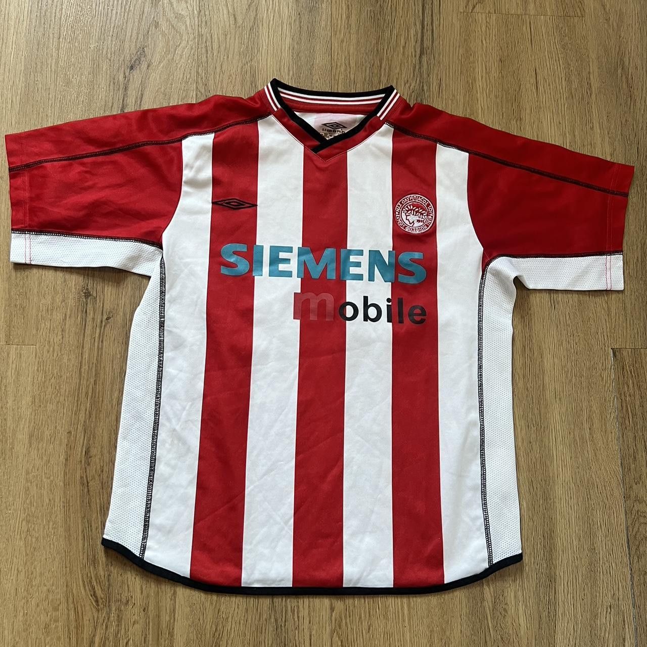 Puma 2003-04 Olympiakos Castillo Greece Football Shirt y2k 2000s Size US S / EU 44-46 / 1 - 2 Thumbnail