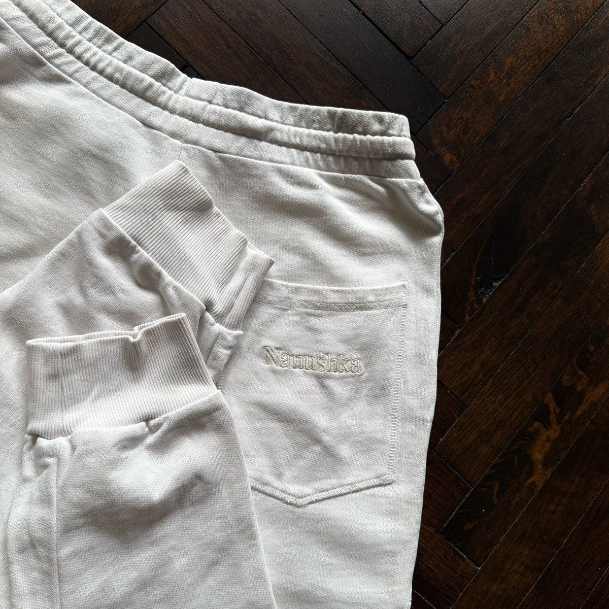 Nanushka Nanushka Womens White Cotton Drawstring Jogger Sweatpants Size 28" / US 6 / IT 42 - 5 Thumbnail