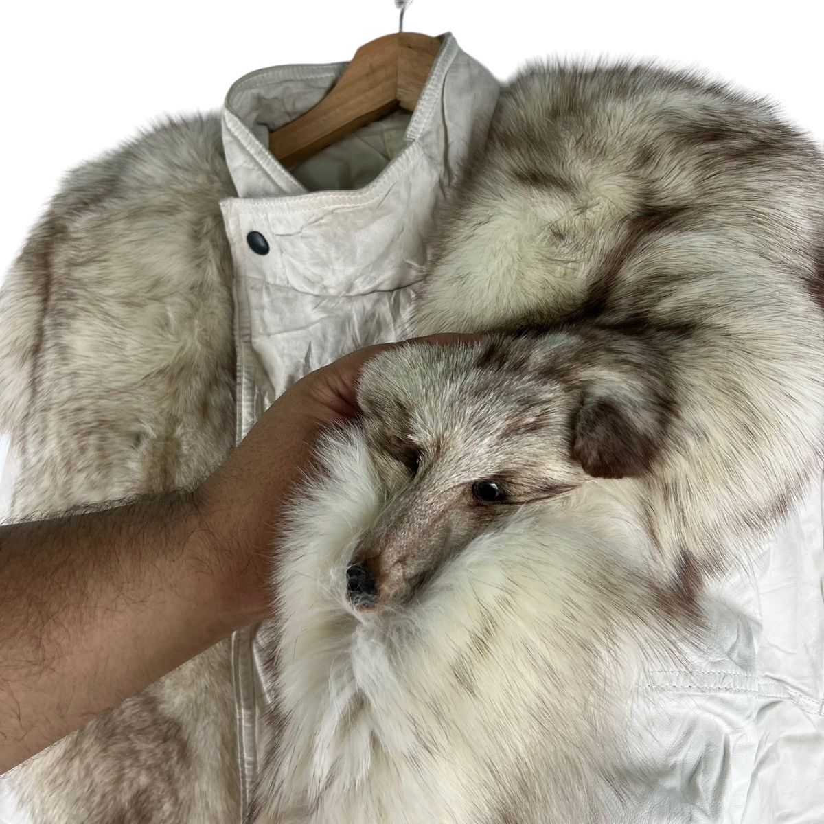 Japanese Brand 🔥VINTAGE GENUINE LEATHER JACKET GRANVALTA FOX FUR Size US M / EU 48-50 / 2 - 5 Thumbnail