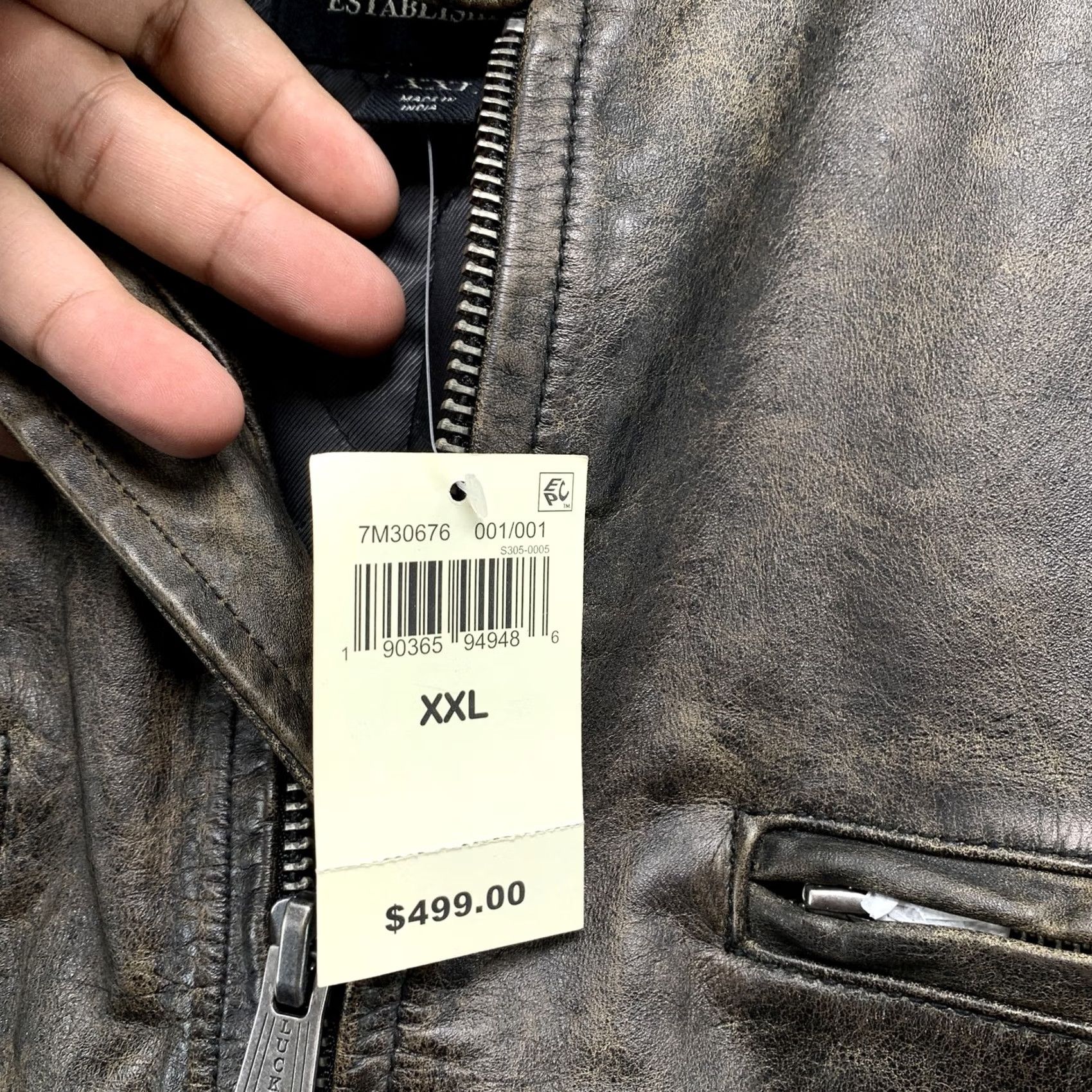 Lucky Brand Lucky Brand Bonneville Leather Moto Jacket Brown Mens 2XL Motorcycle Jacket Casual Size US XXL / EU 58 / 5 - 7 Thumbnail