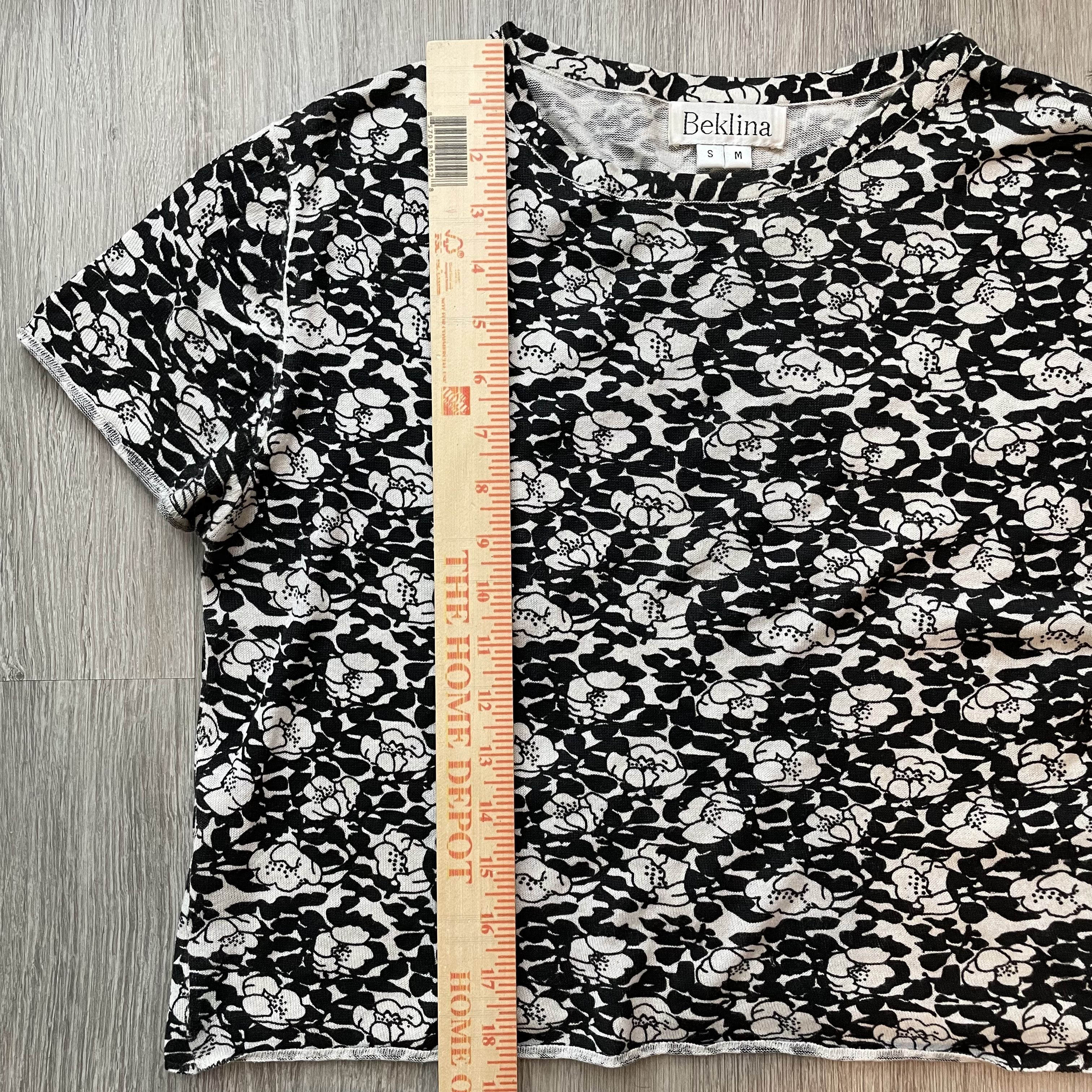 Beklina Beklina Floral Knit Crop Top and Skirt Set Black White S/M Size M / US 6-8 / IT 42-44 - 8 Thumbnail
