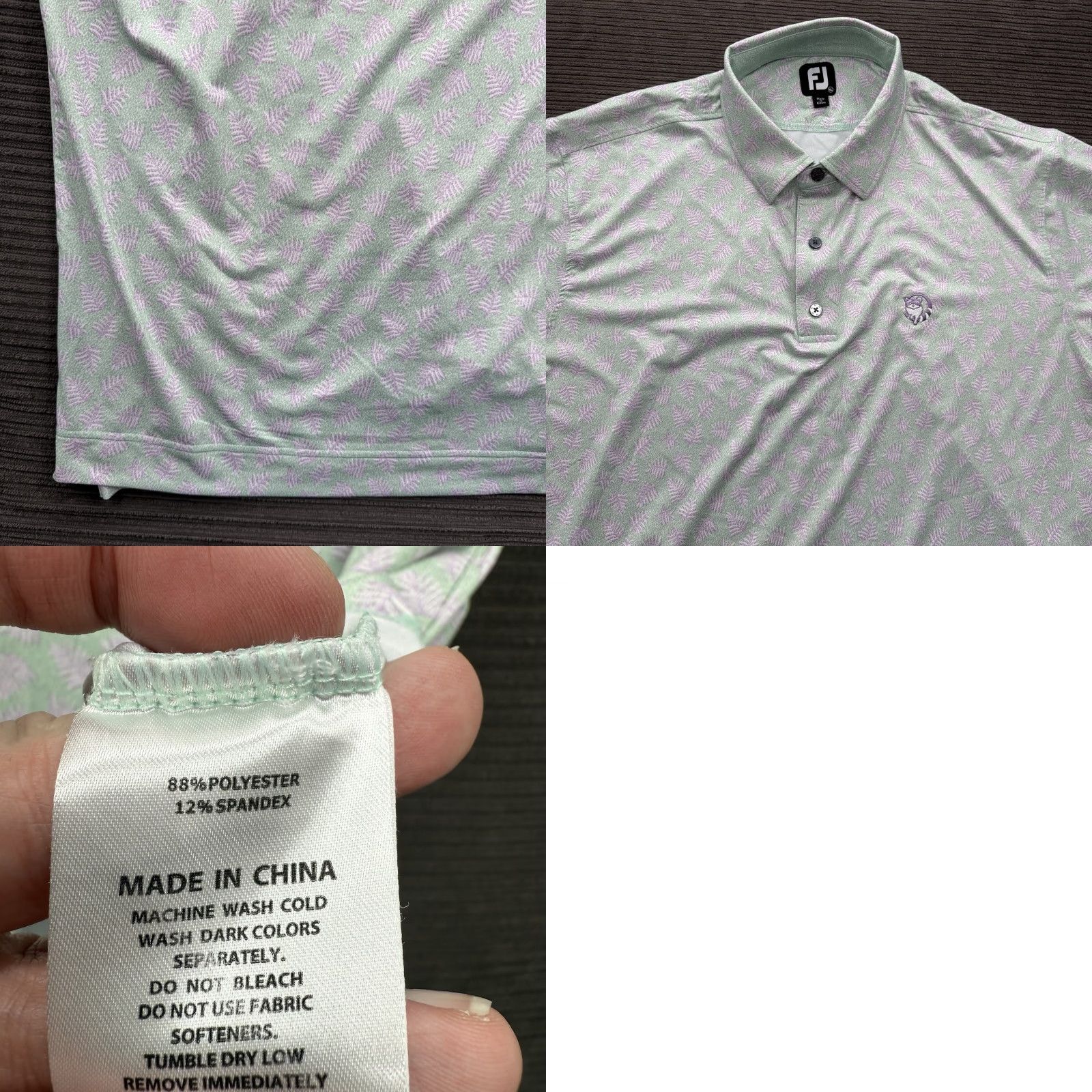 Footjoy FootJoy Polo Shirt Men XL Multicolor Floral Print Golf Outdoor Shirt Size US XL / EU 56 / 4 - 8 Thumbnail