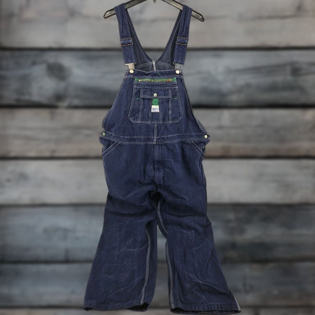 Denime VINTAGE Liberty Overalls Bib 46x30 Blue Denim Carpenter Farm Worker Bibbed Jeans Size US 30 / EU 46 - 1 Thumbnail