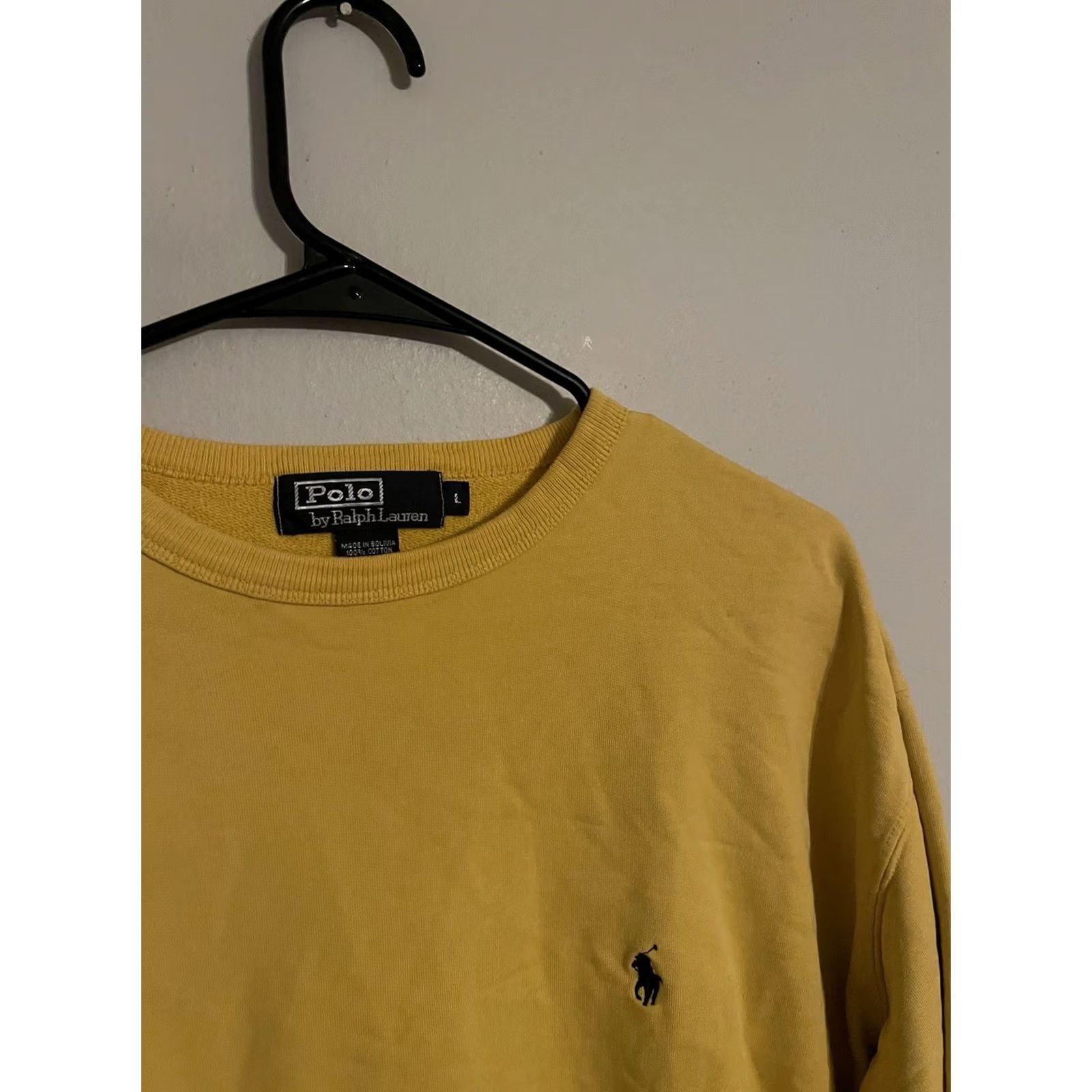 Polo Ralph Lauren VINTAGE Polo Ralph Lauren Sweatshirt Crewneck Yellow Lined French Terry Men’s Lords? Size US L / EU 52-54 / 3 - 2 Thumbnail