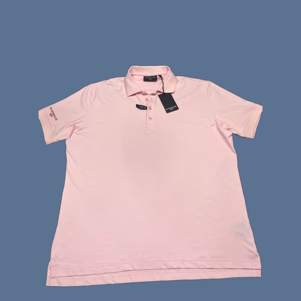 Vintage Glenmuir 1891 Polo Shirt Golf Shirt Mens XL Pink Short Sleeve Quick Dry Performance 100% Polyester Jersey Polo Logo Classic Slim Fit Golf Mens XL Pink Size US XL / EU 56 / 4 - 1 Thumbnail