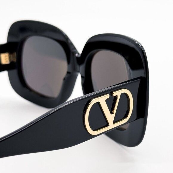 Valentino NEW VALENTINO SUNGLASSES VLS-180A BLACK/GRAY WOMEN EYEWEAR Size ONE SIZE - 5 Thumbnail
