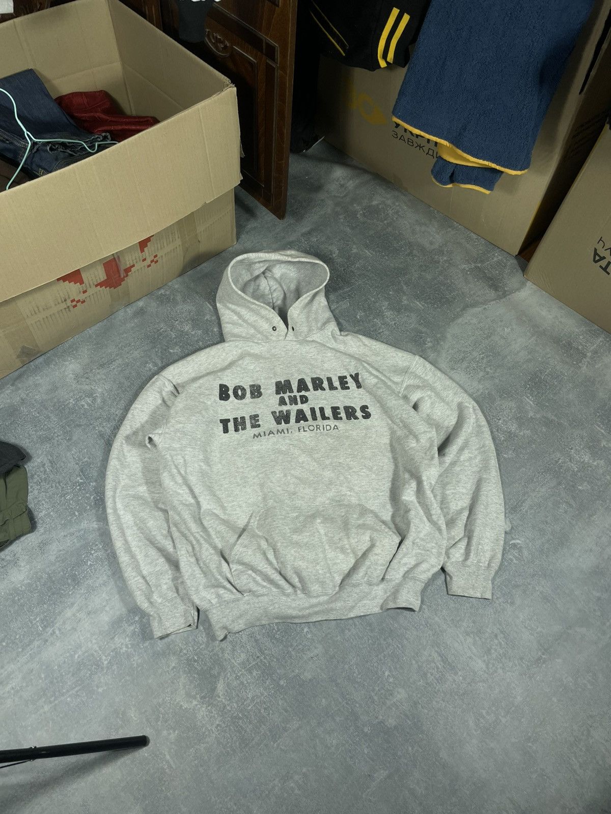 Bob Marley boxy fit hoody big logo Bob Marley Fruit The Loom hoodie Size US L / EU 52-54 / 3 - 1 Thumbnail