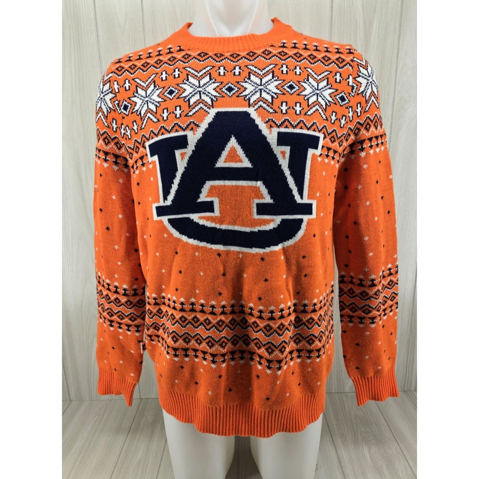 Vintage VINTAGE Campus Specialties Auburn Tigers Holiday Sweater Unisex Adults Crew Neck Long Sleeve 3D Argyle Orange L Fits Size US L / EU 52-54 / 3 - 2 Thumbnail