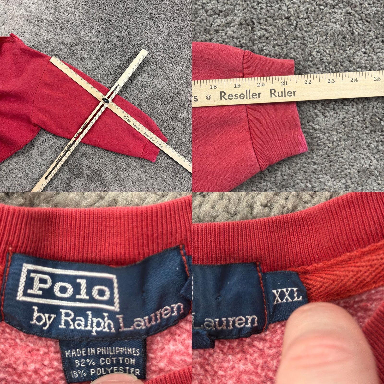 Polo Ralph Lauren Polo Ralph Lauren Sweater Mens 2XL Red Fleece Crewneck Pullover 100% Cotton Pony Shirt? Size US XXL / EU 58 / 5 - 9 Thumbnail