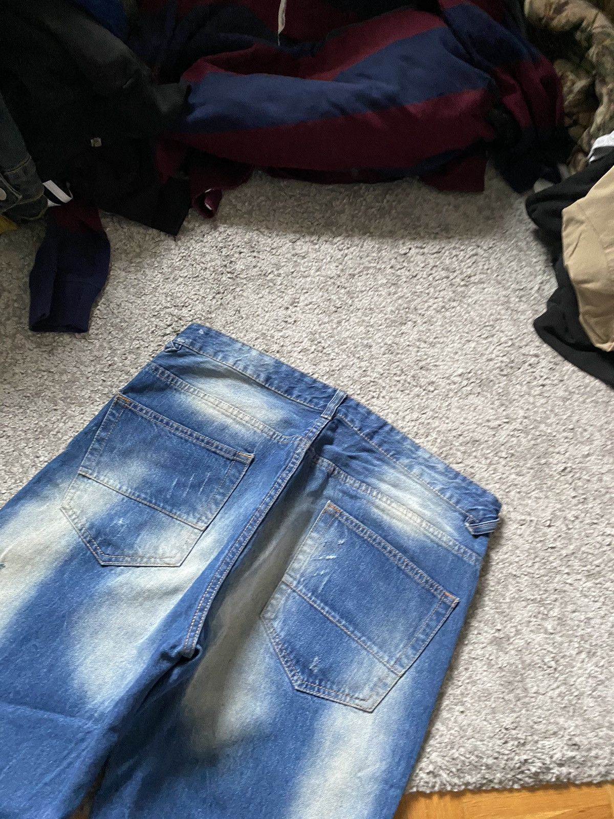 Japanese Brand Vintage Faded Jeans Flared Mud Washed Japanese Y2K Baggy Size US 34 / EU 50 - 9 Thumbnail