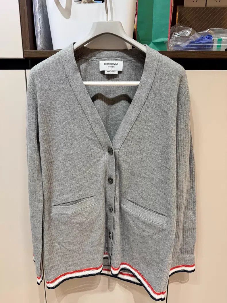 Thom Browne Thom Browne Lace-Edged Cardigan Size US M / EU 48-50 / 2 - 1 Thumbnail