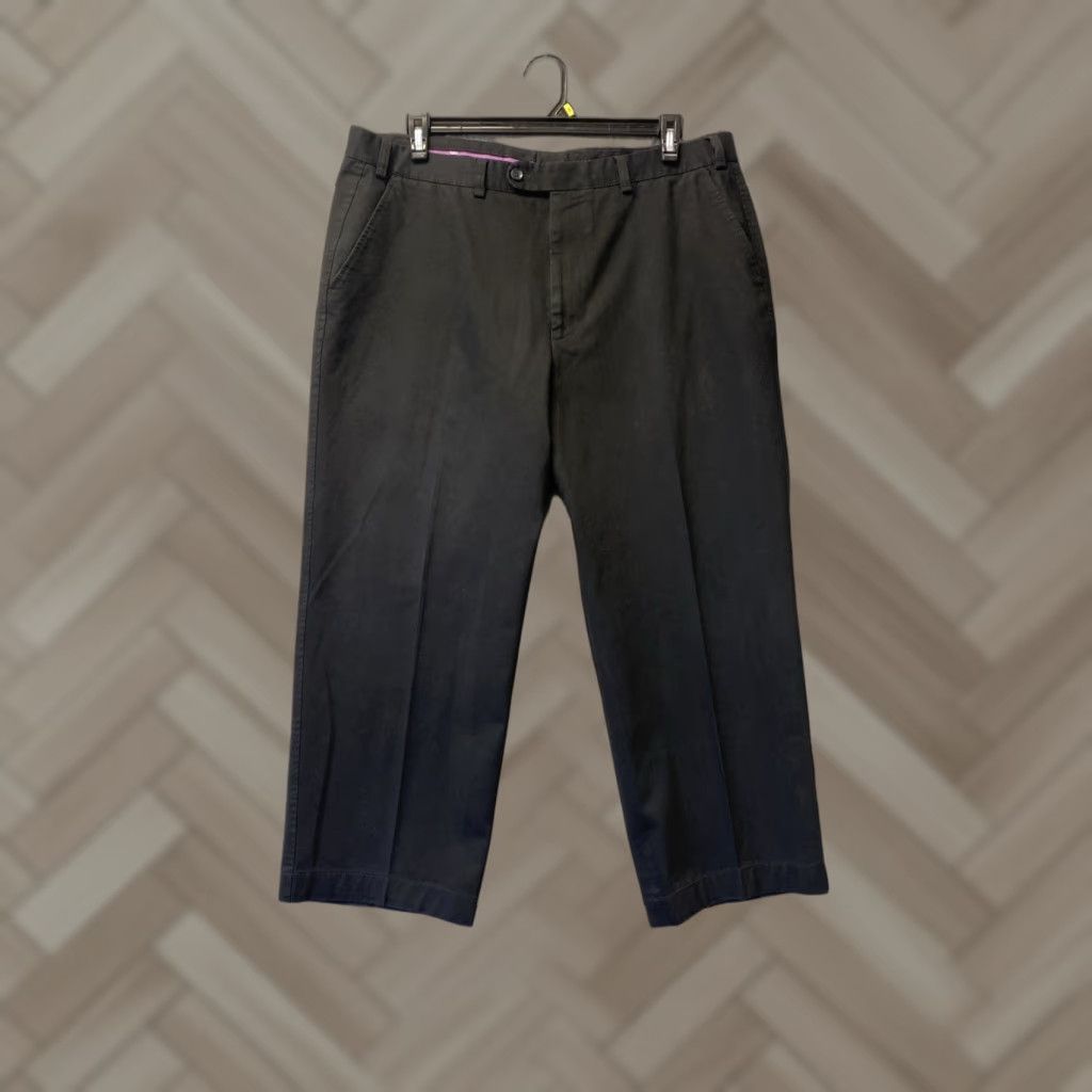 Vintage VINTAGE Hiltl The Ultimate Trouser ZE200 Pants Men 38 X 28 Black Cotton Blend Mid Rise Regular Straight Chino Mens Size US 38 / EU 54 - 1 Thumbnail