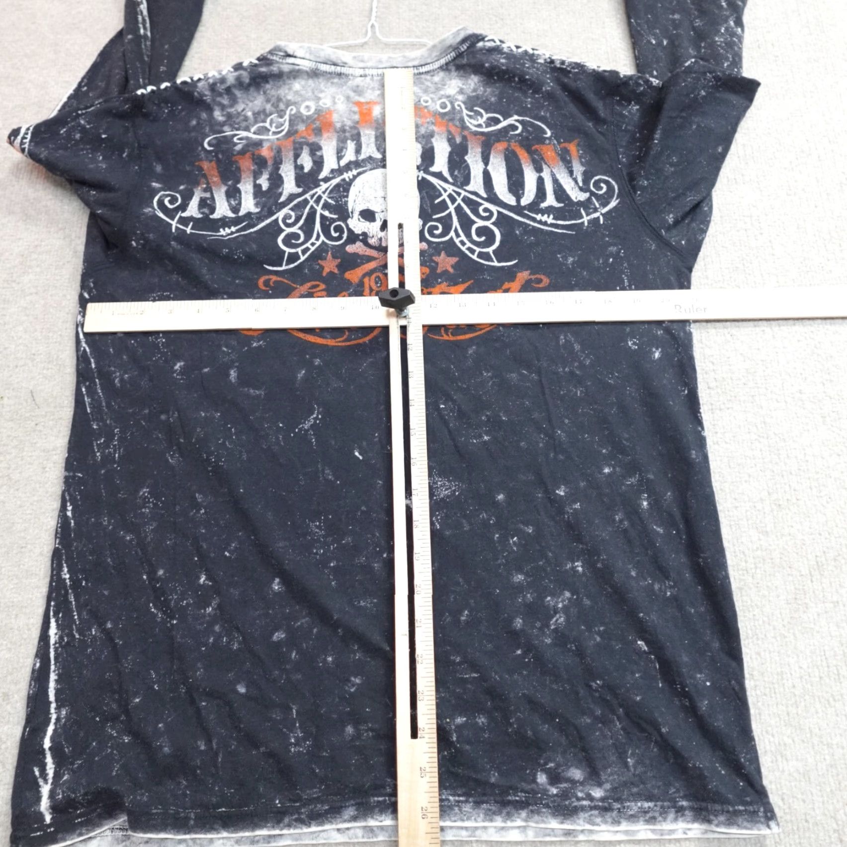 Affliction Affliction Shirt L Gray Black Long Sleeve Double Sided Live Fast Size US L / EU 52-54 / 3 - 5 Thumbnail