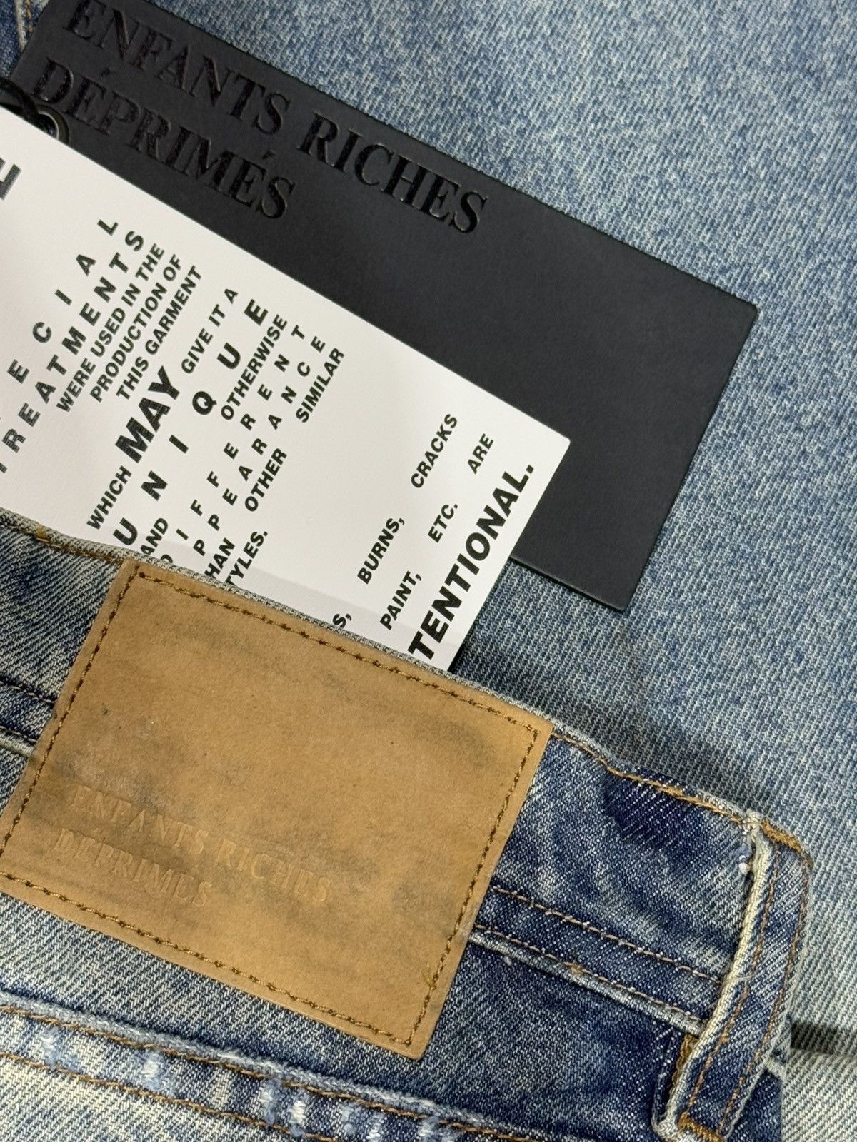 Enfants Riches Deprimes ERD - Hit & Run Straight- Appliquéd Distressed Jeans Size US 34 / EU 50 - 10 Thumbnail