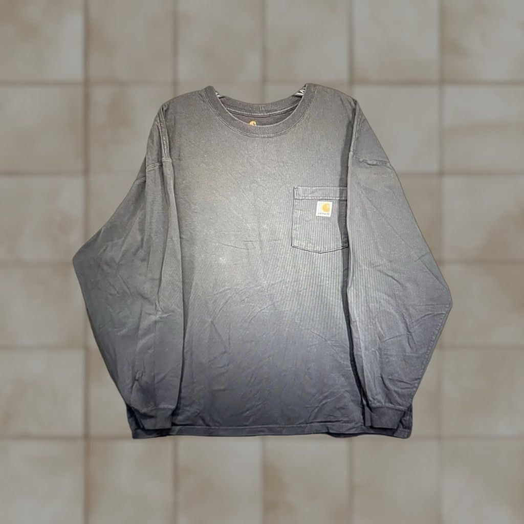 Carhartt VINTAGE Carhartt Men's Long Sleeve T-Shirt 2XL Crew Neck Heavyweight Cotton Fall Winter Outdoors Size US XXL / EU 58 / 5 - 1 Thumbnail