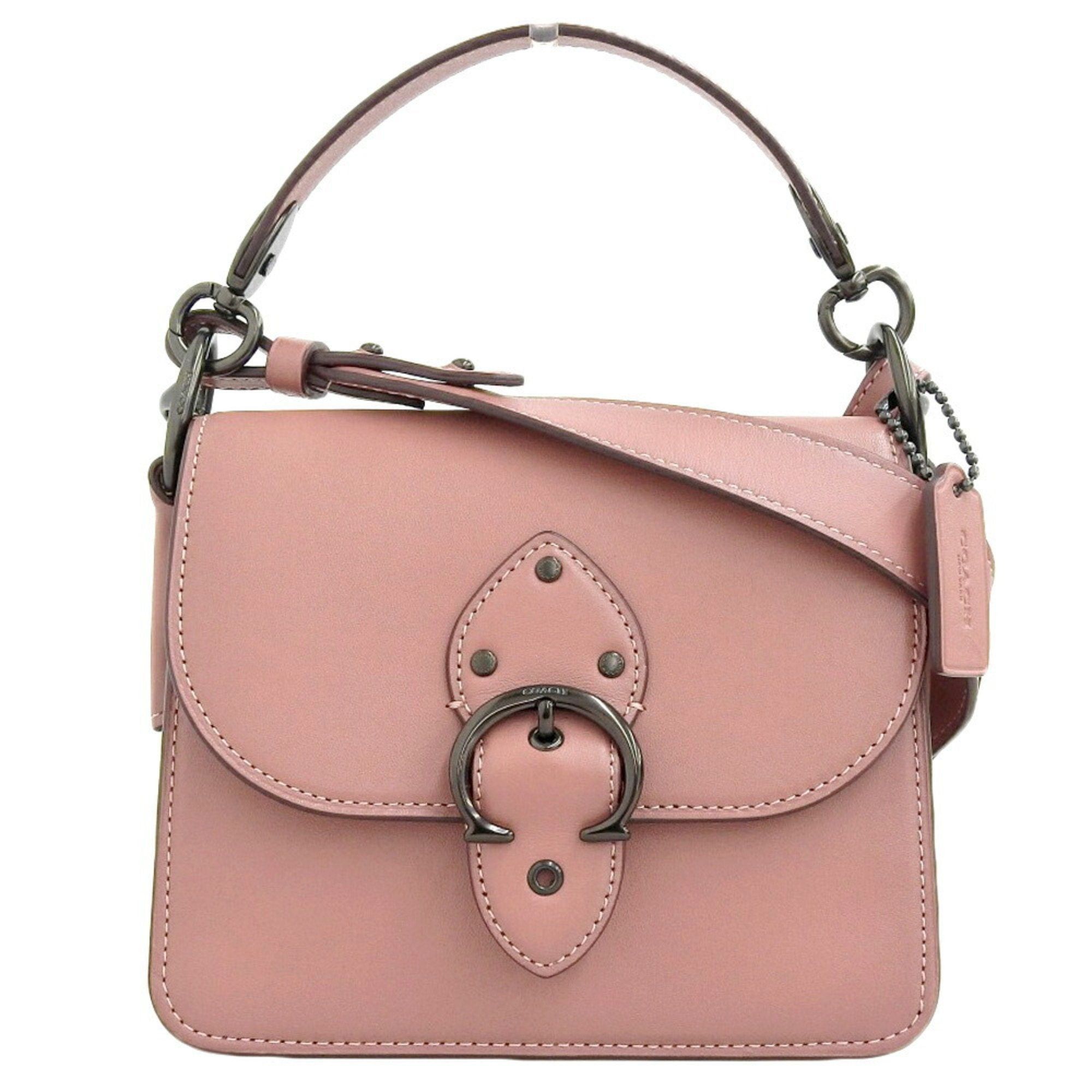image of Coach Beat Shoulder Bag Leather Light Pink C0753, Women's