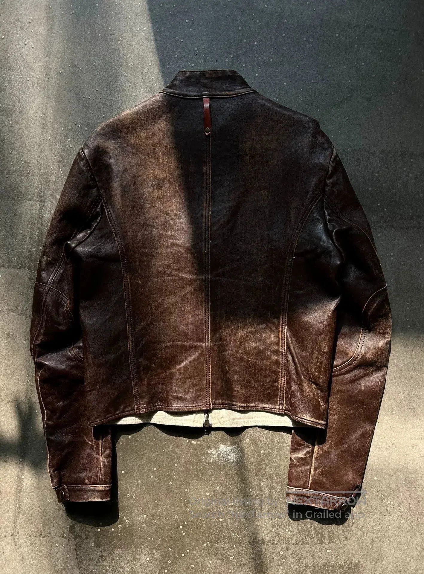 Isaac Sellam Experience distressed leather jacket with four pockets. Size US M / EU 48-50 / 2 - 2 Thumbnail