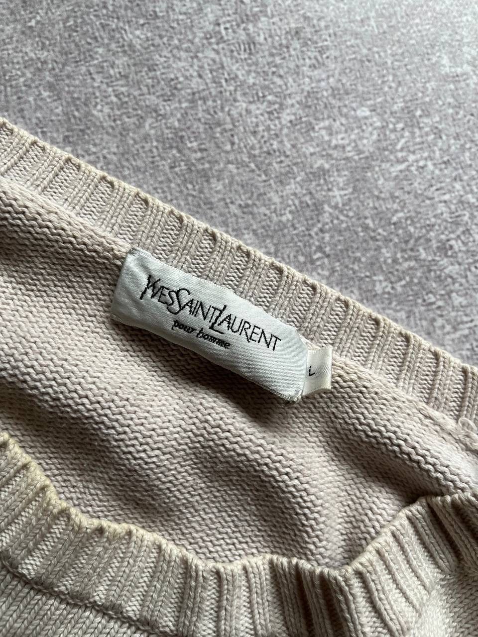 Vintage × Yves Saint Laurent Vintage YSL Yves Saint Lauren Destroyed Knit Sweater Y2K XL Size US L / EU 52-54 / 3 - 3 Thumbnail